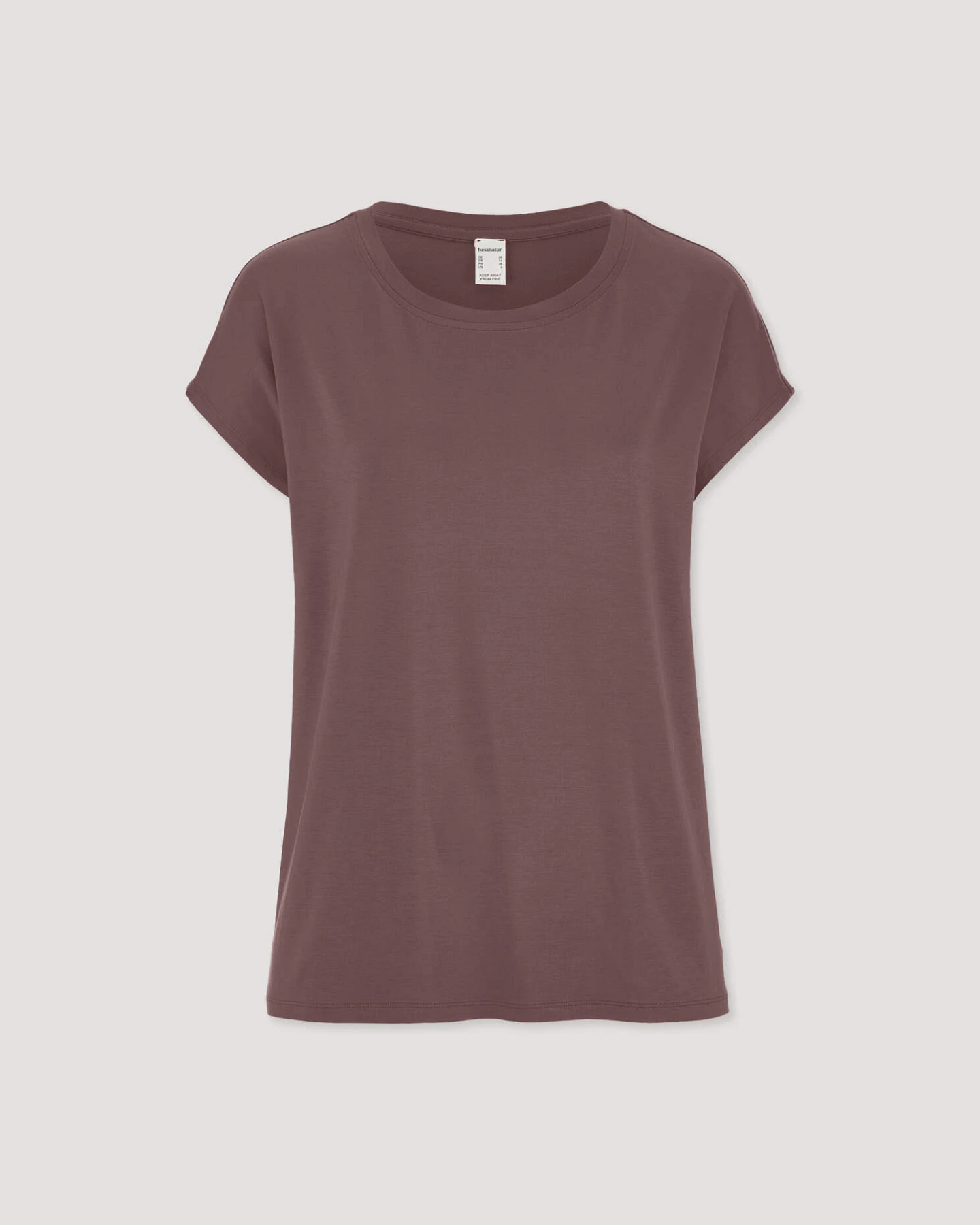 hessnatur Damen Schlaf T-Shirt PURE FLOW aus TENCEL™ Modal - braun - Größe 42 – Ansicht 3