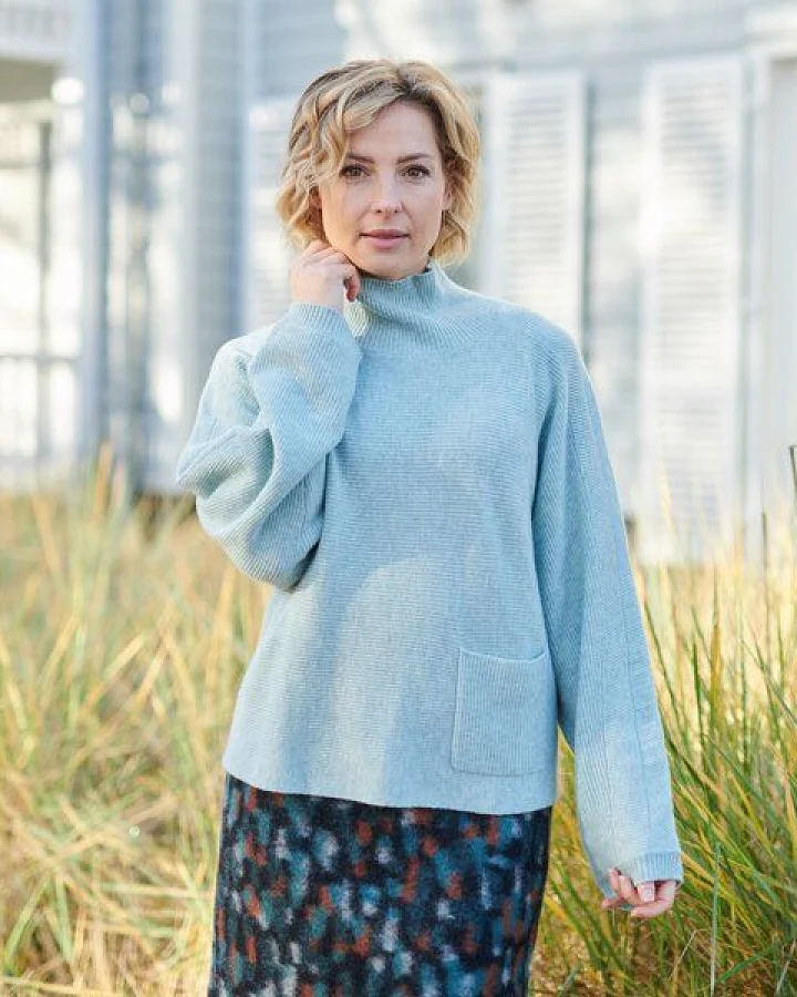 CON_STANT Pulli mit Kragen 90% Merinowolle (kbT), 10% Kaschmir (kbT)