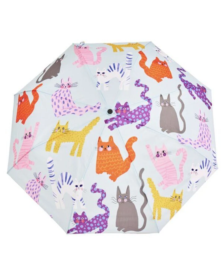 Original Duckhead Gemusterter Regenschirm aus recycelten PET-Flaschen - Artsy Cats