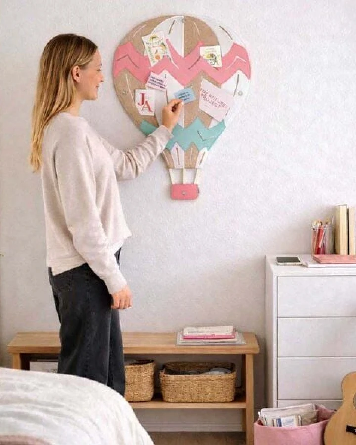 Heißluftballon-Pinnwand zum Stecken & Pinnen für Kinderzimmer von RÅVARE