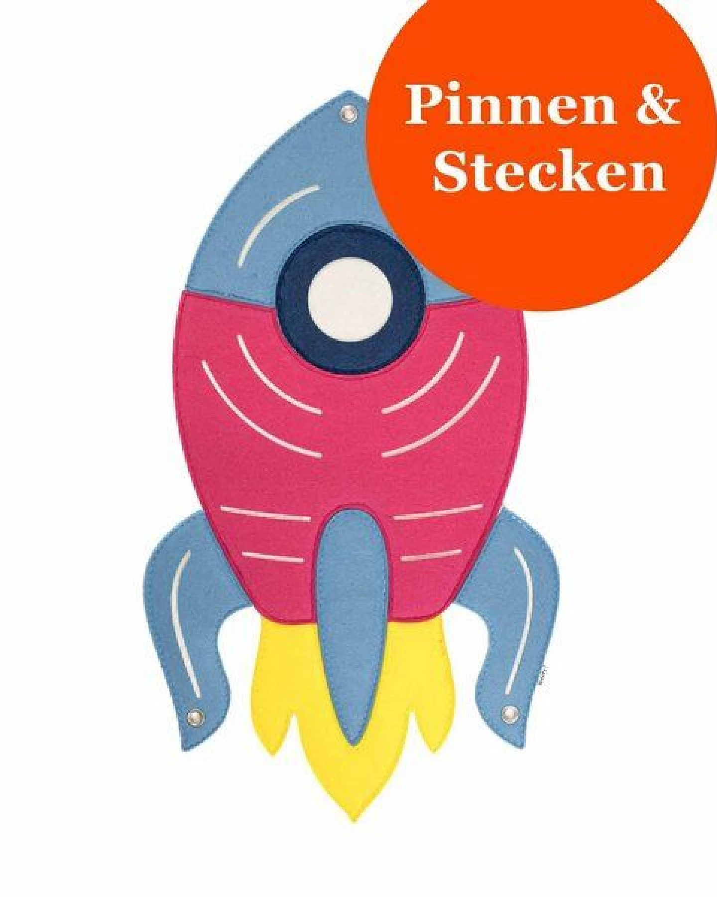 Rakete-Pinnwand zum Stecken & Pinnen für Kinderzimmer von RÅVARE – Ansicht 3