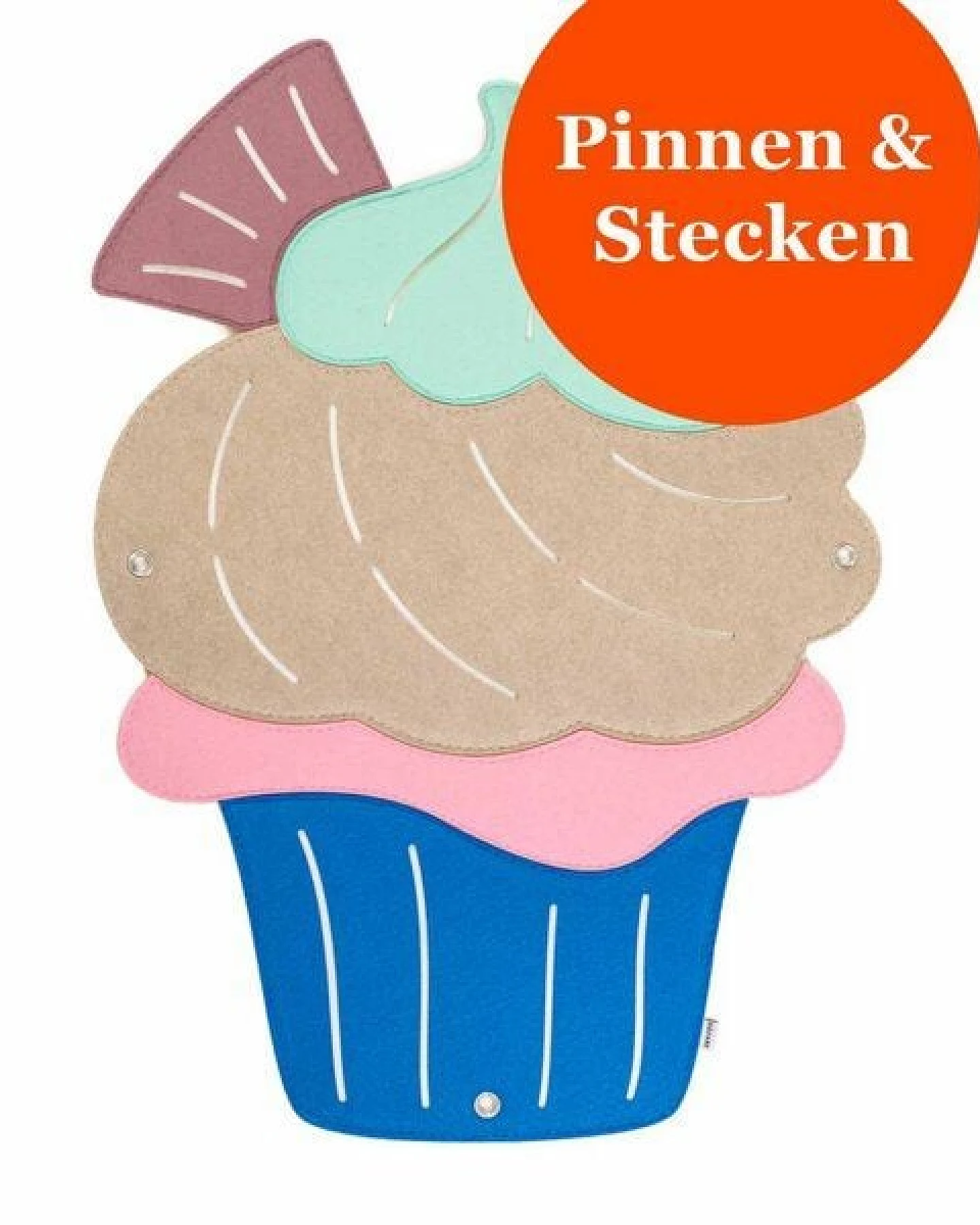 Cupcake-Pinnwand zum Stecken & Pinnen für Kinderzimmer von RÅVARE – Ansicht 3