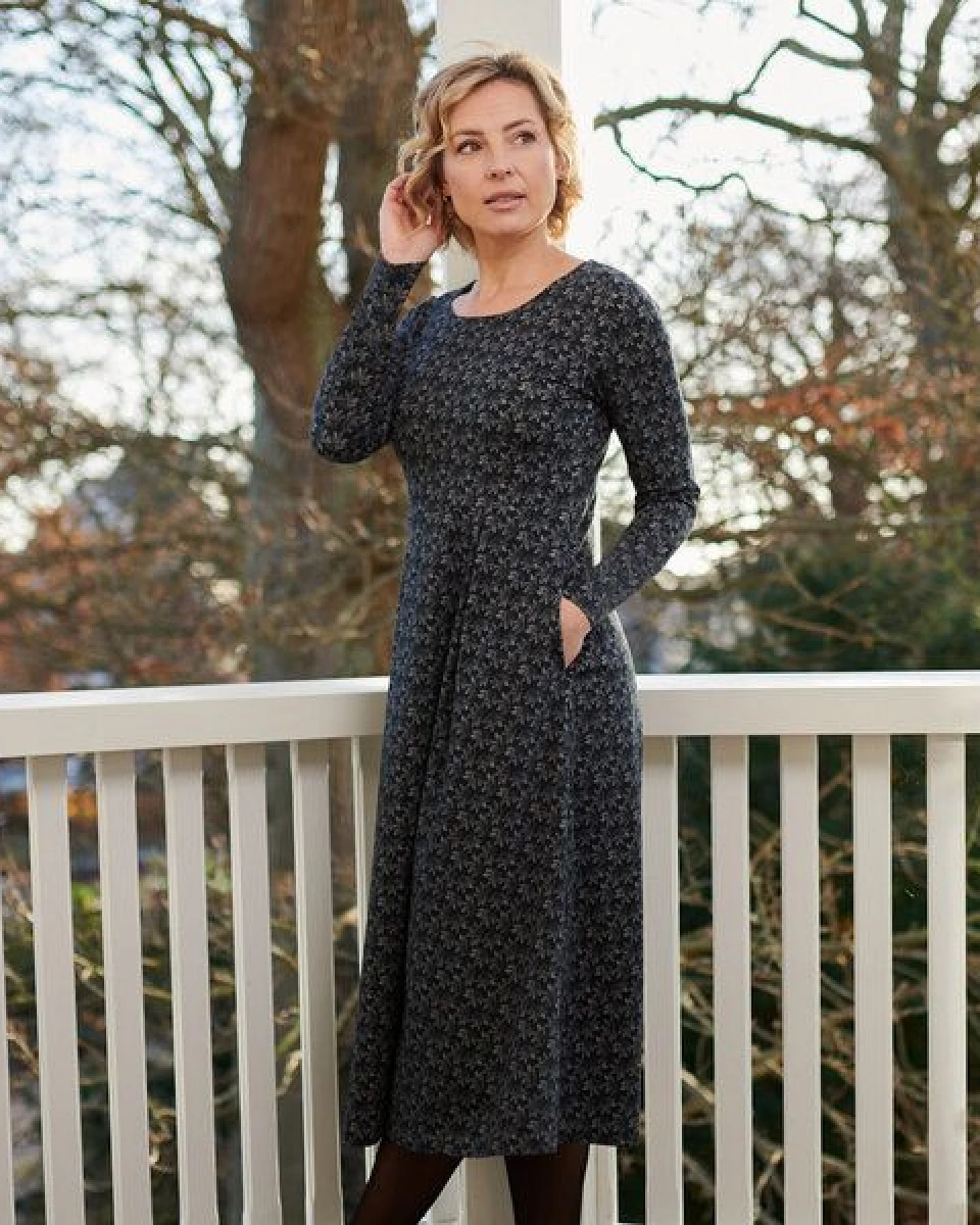 CON_STANT Kleid mit Falten 95% Baumwolle (kbA) – Ansicht 2