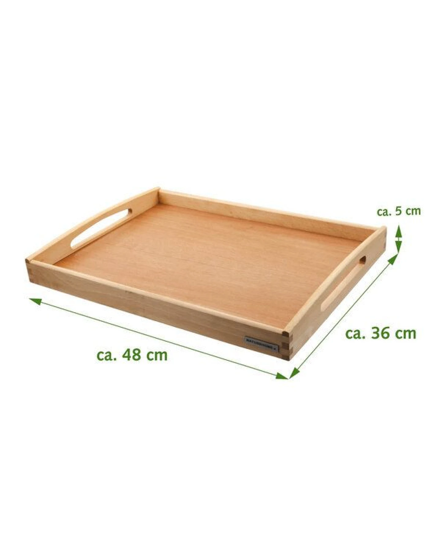 NATUREHOME NH-A Holztablett Buche 48 x 36 x 5 cm – Ansicht 3