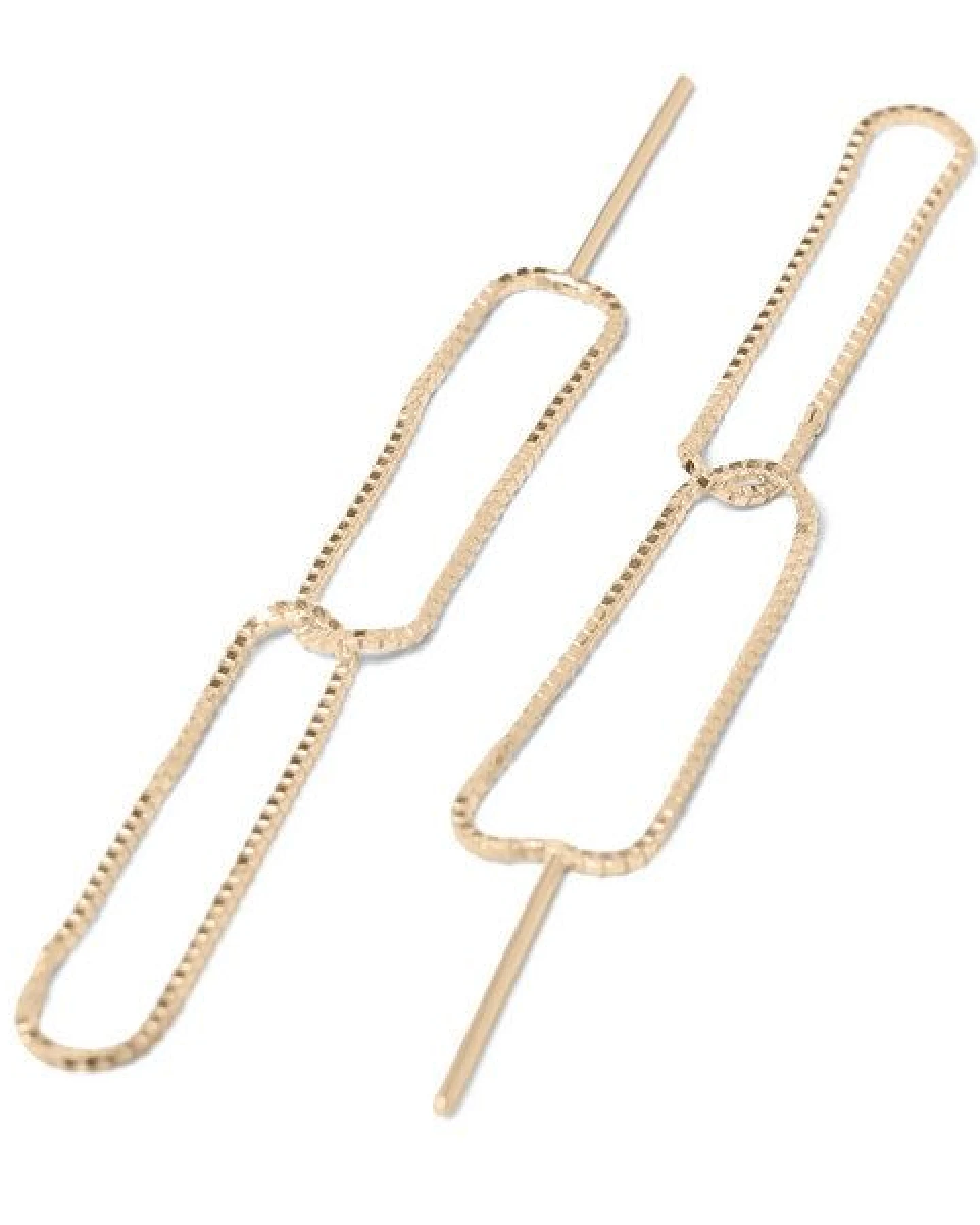 Jonathan Radetz Jewellery Stecker FINEFINE, Gold 585, 14 Karat, Länge 50 mm, Handmade in Germany – Ansicht 2