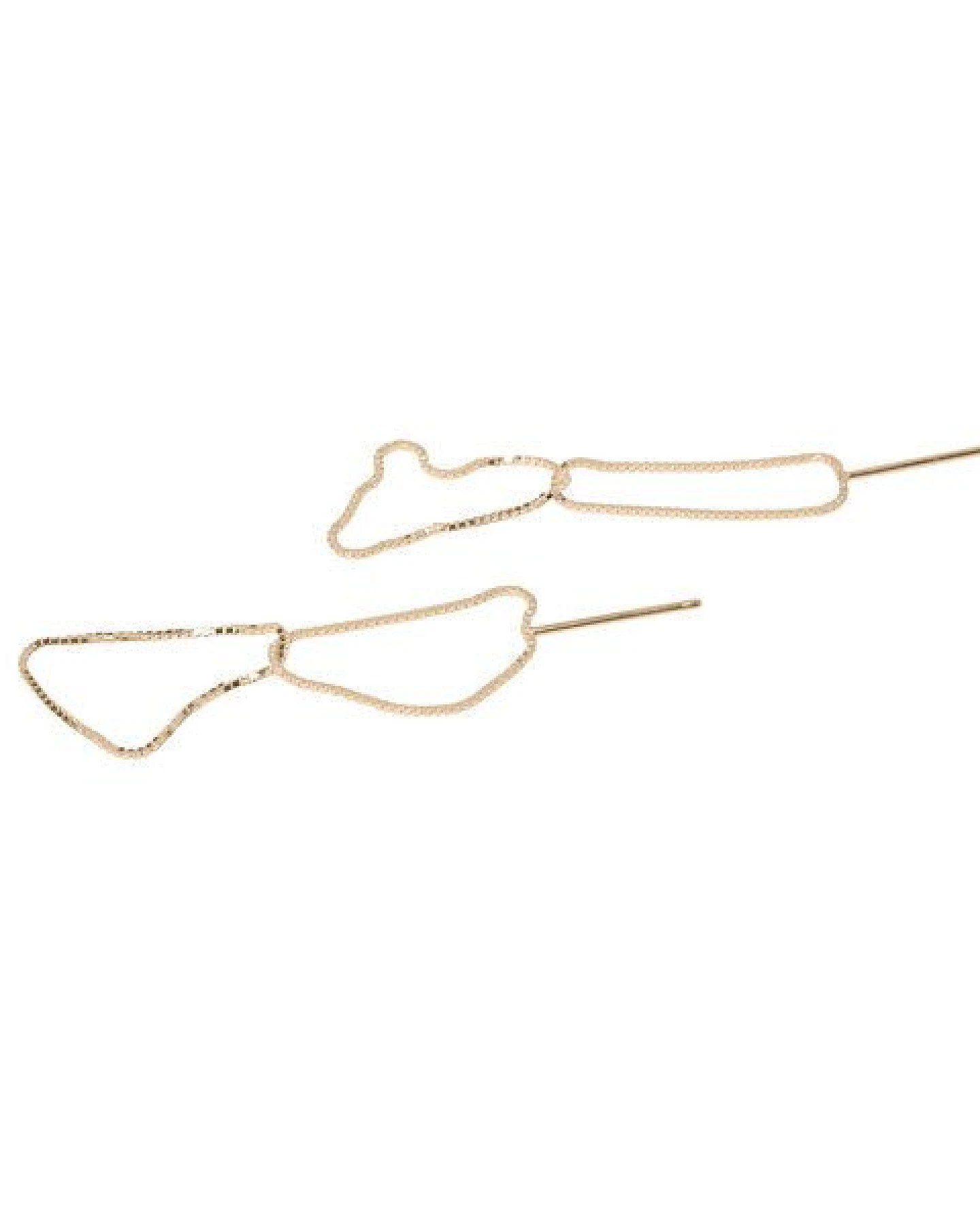Jonathan Radetz Jewellery Stecker FINEFINE, Gold 585, 14 Karat, Länge 50 mm, Handmade in Germany – Ansicht 3