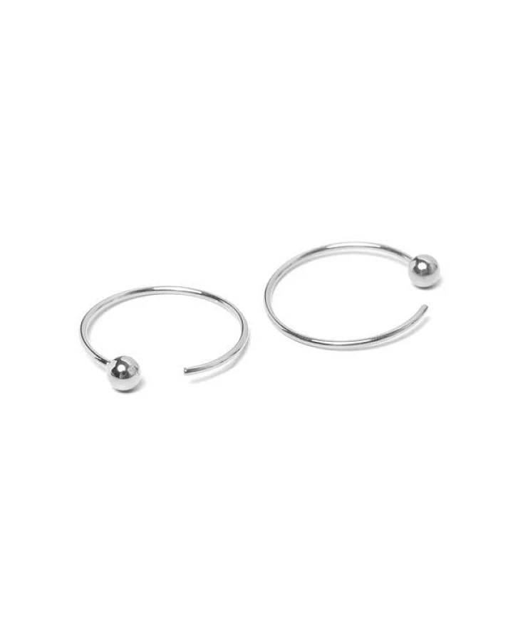 Jonathan Radetz Jewellery - Creole SPHERE, Silber 925, Sterlingsilber, Durchmesser 20 - 30 mm, Handmade in Germany