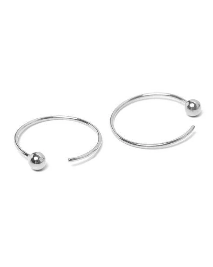 Jonathan Radetz Jewellery - Creole SPHERE, Silber 925, Sterlingsilber, Durchmesser 20 - 30 mm, Handmade in Germany