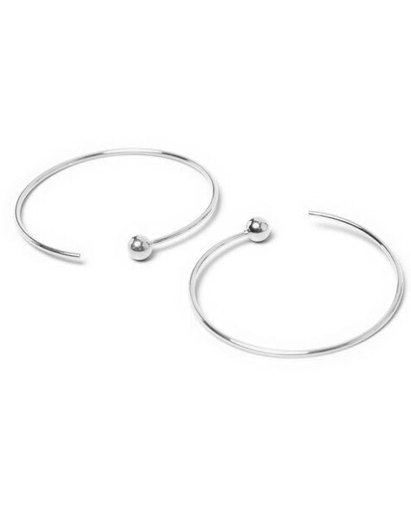 Jonathan Radetz Jewellery - Creole SPHERE, Silber 925, Sterlingsilber, Durchmesser 20 - 30 mm, Handmade in Germany – Ansicht 2