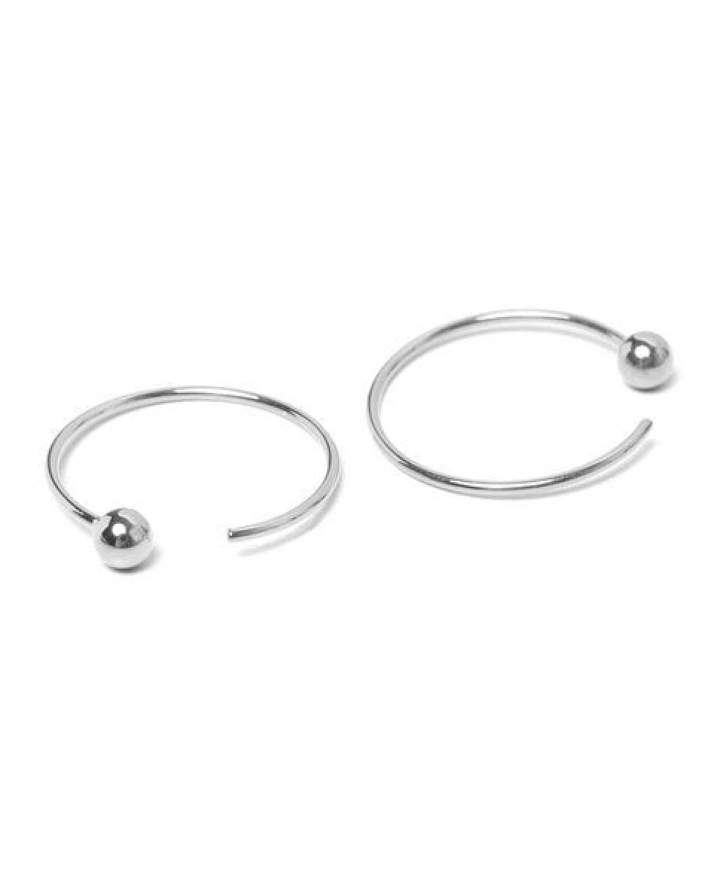 Jonathan Radetz Jewellery - Creole SPHERE, Silber 925, Sterlingsilber, Durchmesser 20 - 30 mm, Handmade in Germany – Ansicht 3