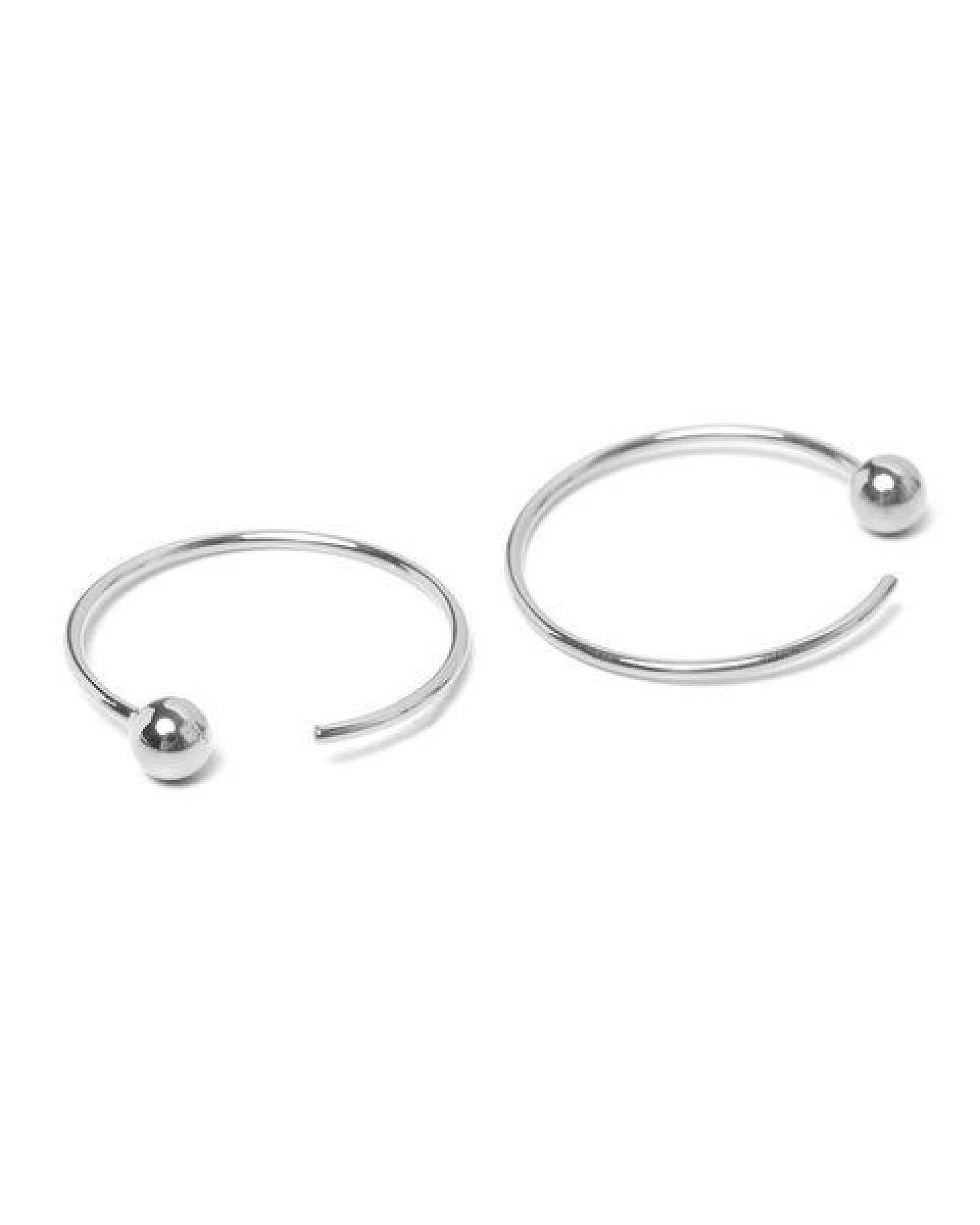 Jonathan Radetz Jewellery - Creole SPHERE, Silber 925, Sterlingsilber, Durchmesser 20 - 30 mm, Handmade in Germany – Ansicht 3