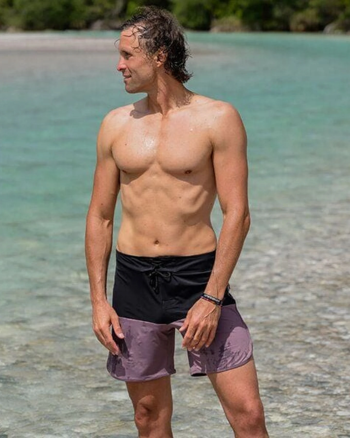 picea (by bleed) ECONY Max-Flex Boardshorts in Lila/Schwarz – Ansicht 3