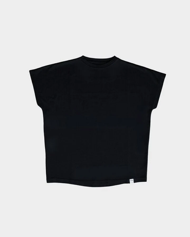 picea (by bleed) Sleeveless Quality Basic T-Shirt Damen Schwarz