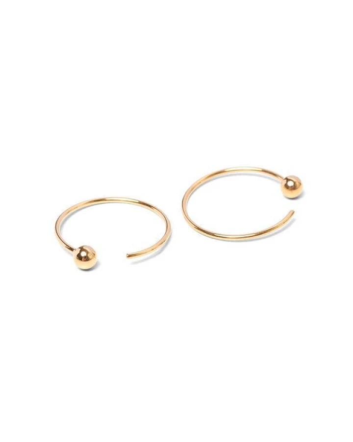 Jonathan Radetz Jewellery - Creole SPHERE, Gold 585, 14 Karat, Durchmesser 20 - 30 mm, Handmade in Germany