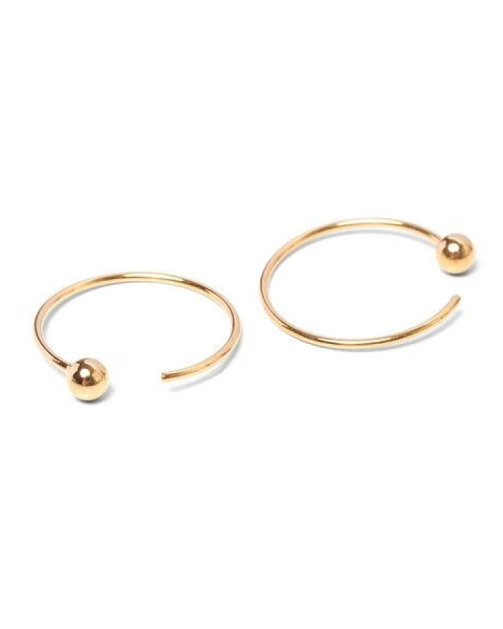 Jonathan Radetz Jewellery - Creole SPHERE, Gold 585, 14 Karat, Durchmesser 20 - 30 mm, Handmade in Germany