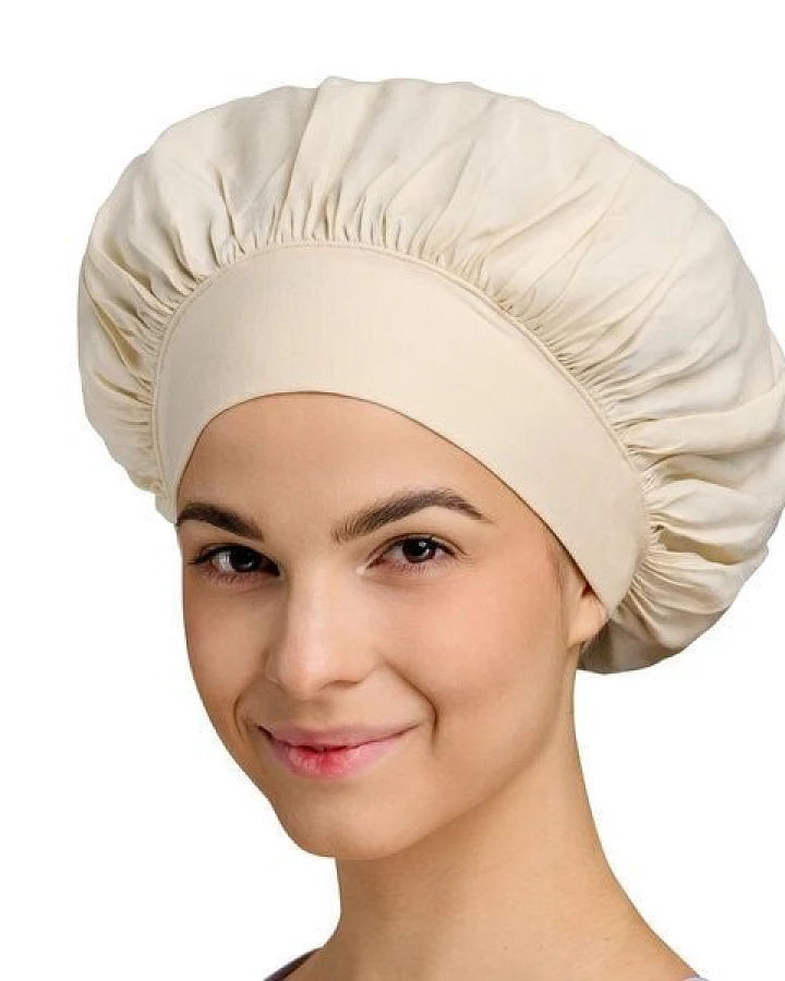 Qupro Schlafhaube Bonnet vegane Seide Cupro
