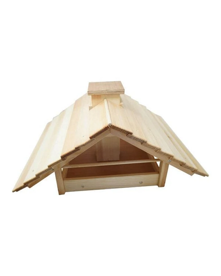 NATUREHOME Vogelhaus mit Satteldach und Futterschacht