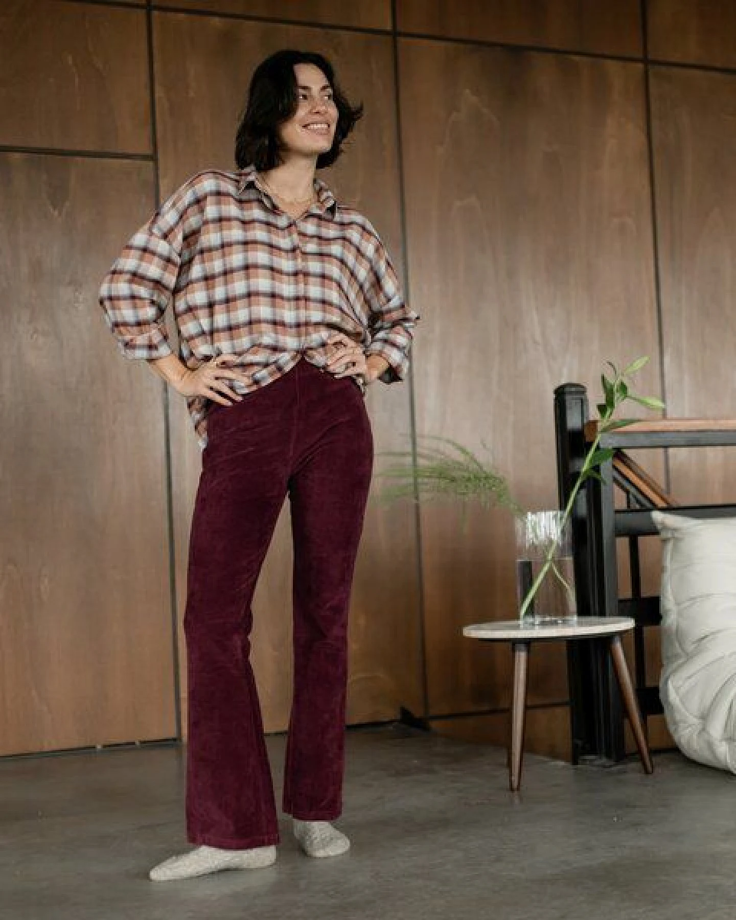 NORDLICHT Jersey Cord Hose Lilja – Ansicht 3