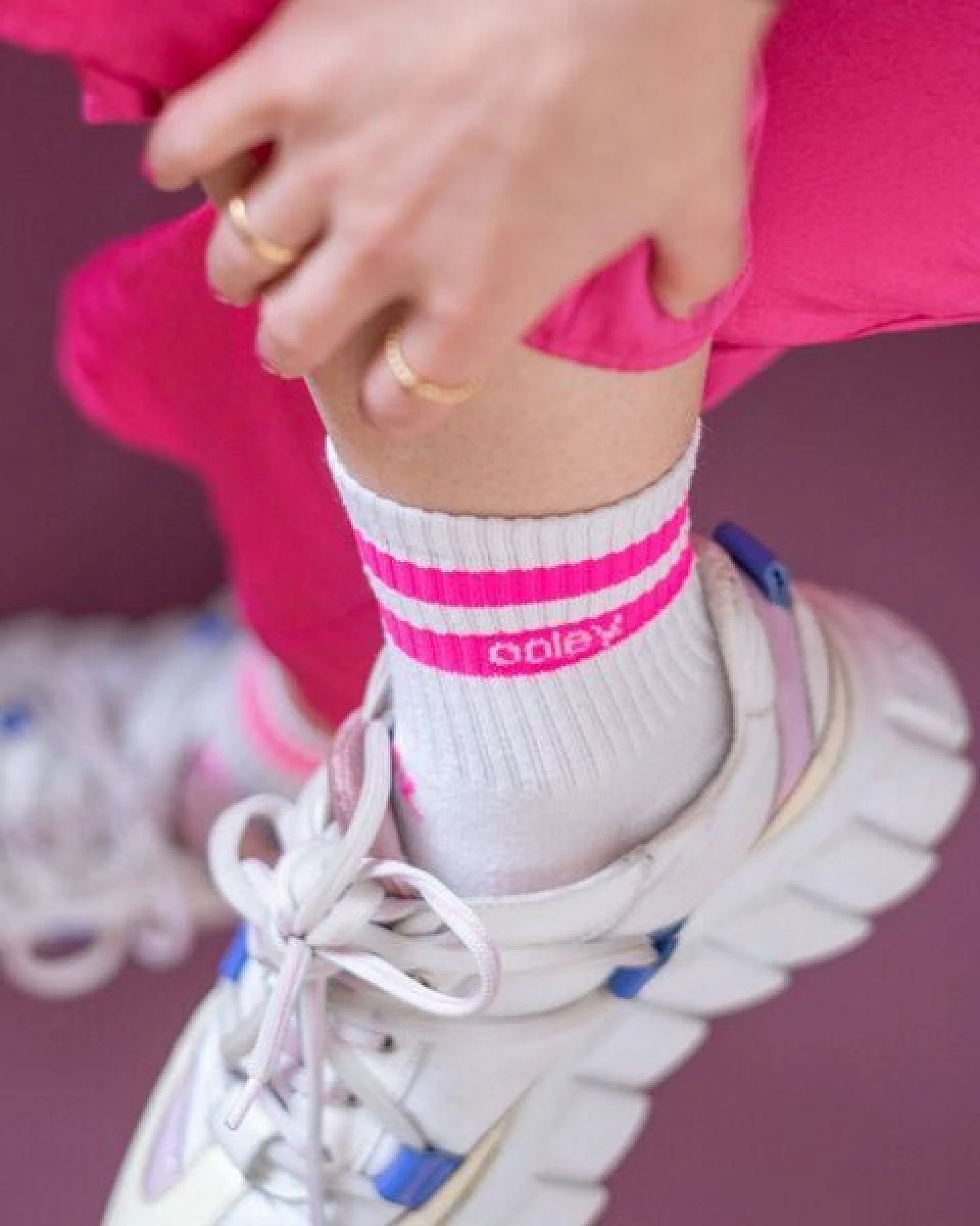 Socken "Ooley Streetmood Neon" aus Biobaumwolle made in Italy – Ansicht 4