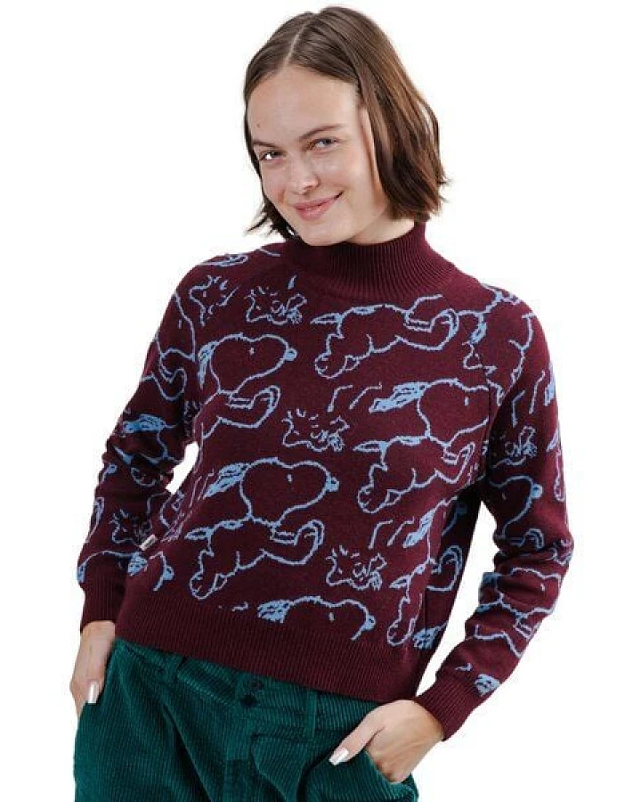 Brava Fabrics Strickpullover Peanuts Jacquard Chocolate