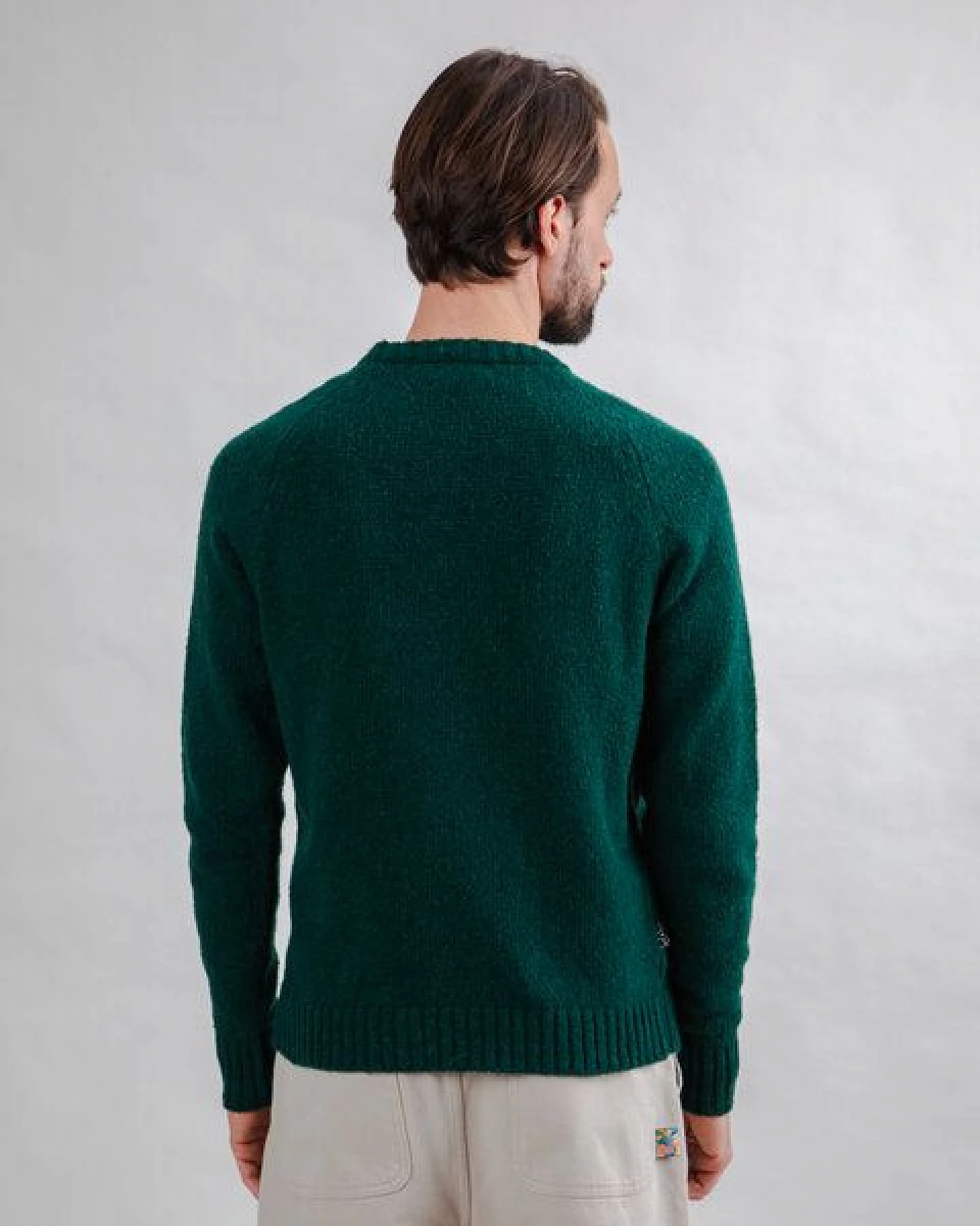 Brava Fabrics Strickpullover Raglan Wool Green – Ansicht 2