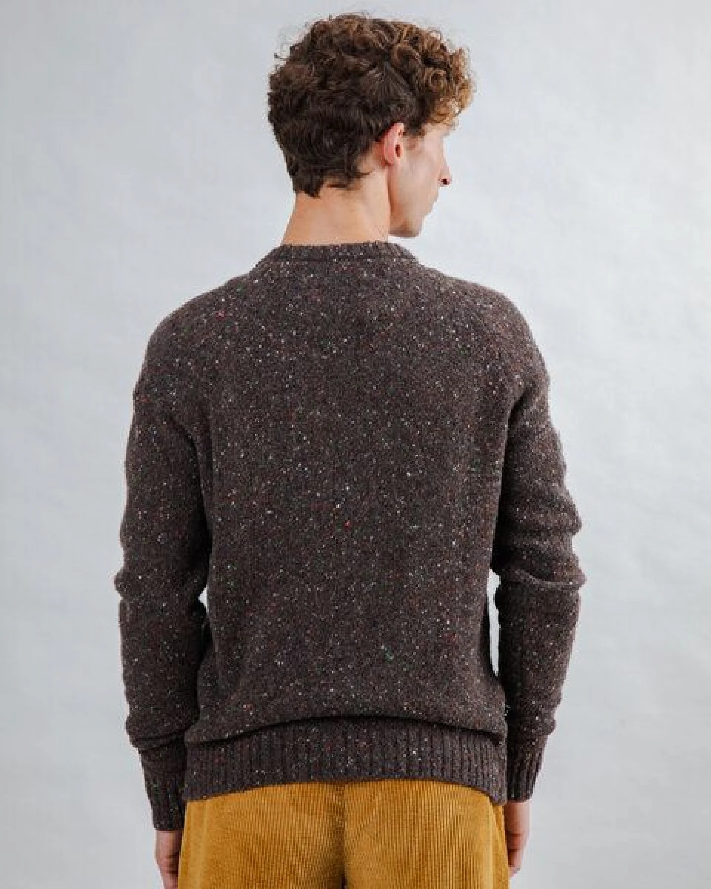 Brava Fabrics Strickpullover Raglan Wool Chocolate – Ansicht 2