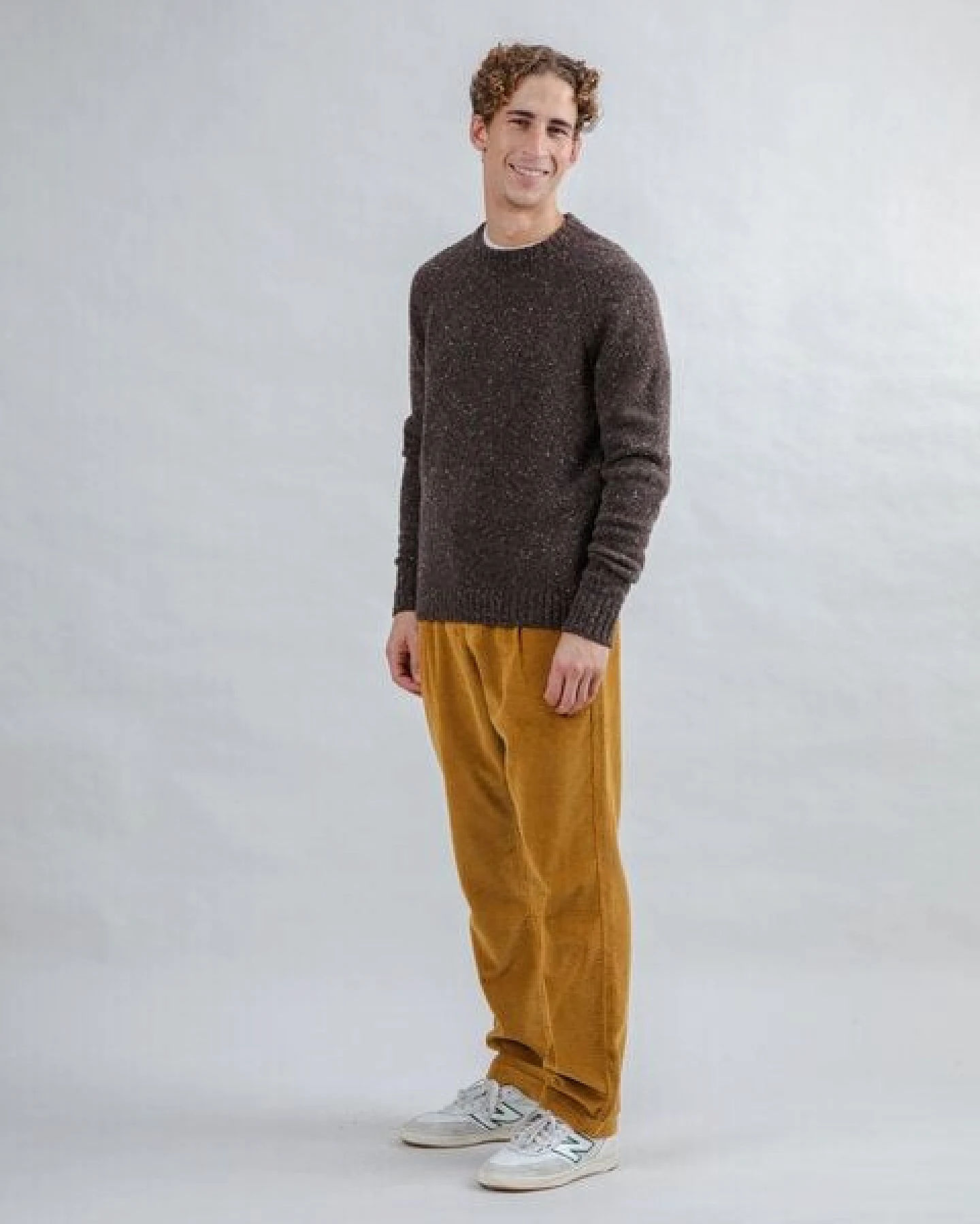 Brava Fabrics Strickpullover Raglan Wool Chocolate – Ansicht 3