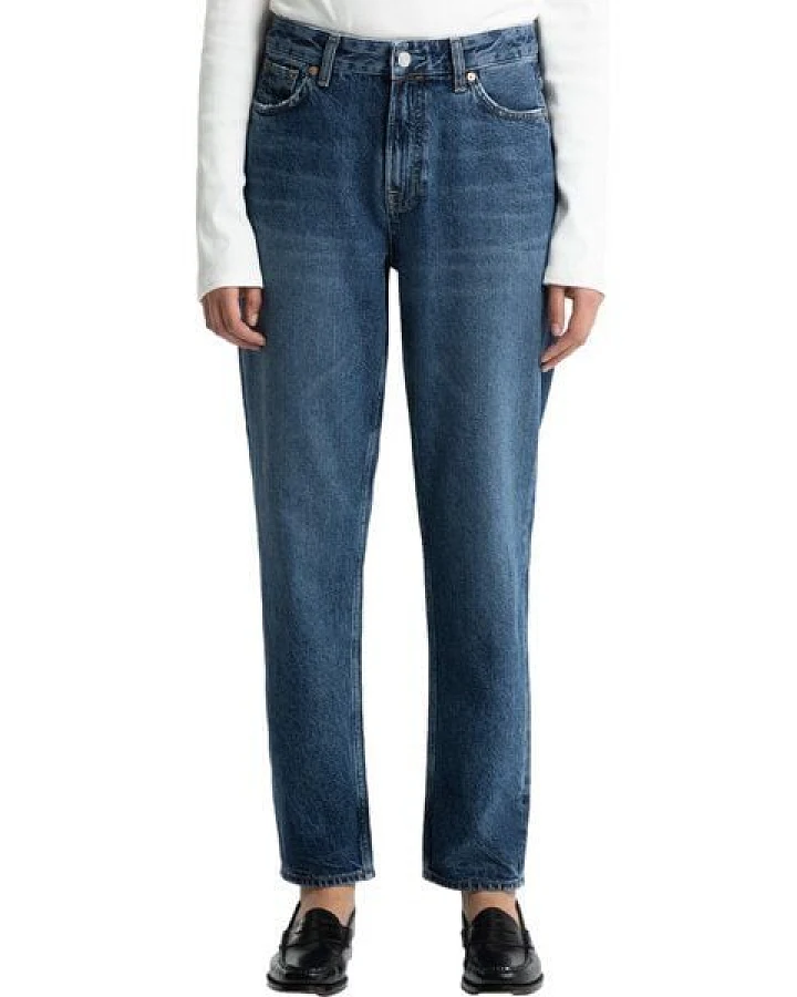 Kings Of Indigo Jeans Caroline Cropped - Mid Rise Tapered - Zintare Dark Worn