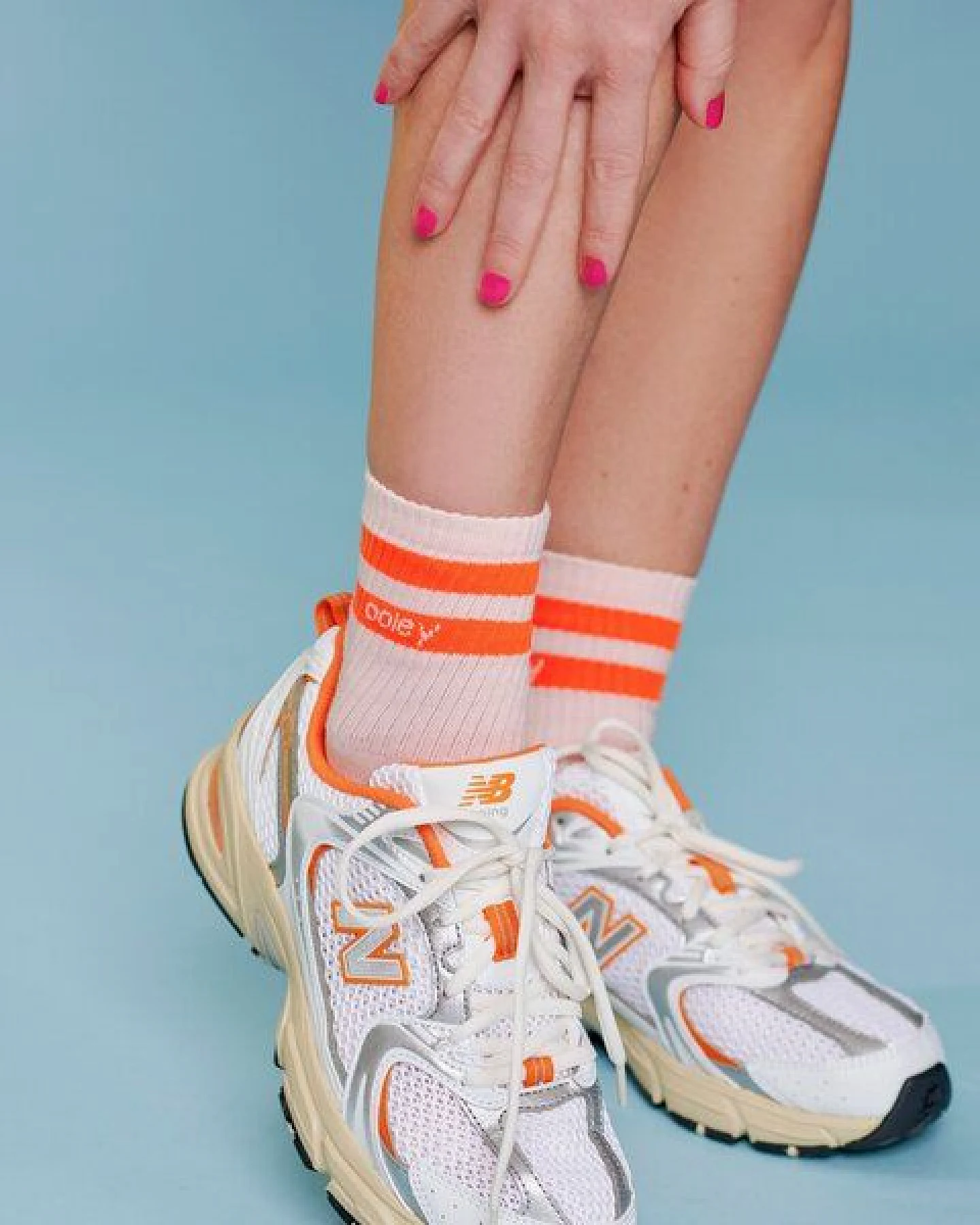 Socken "Ooley Streetmood Light Neon" aus Biobaumwolle made in Italy – Ansicht 3