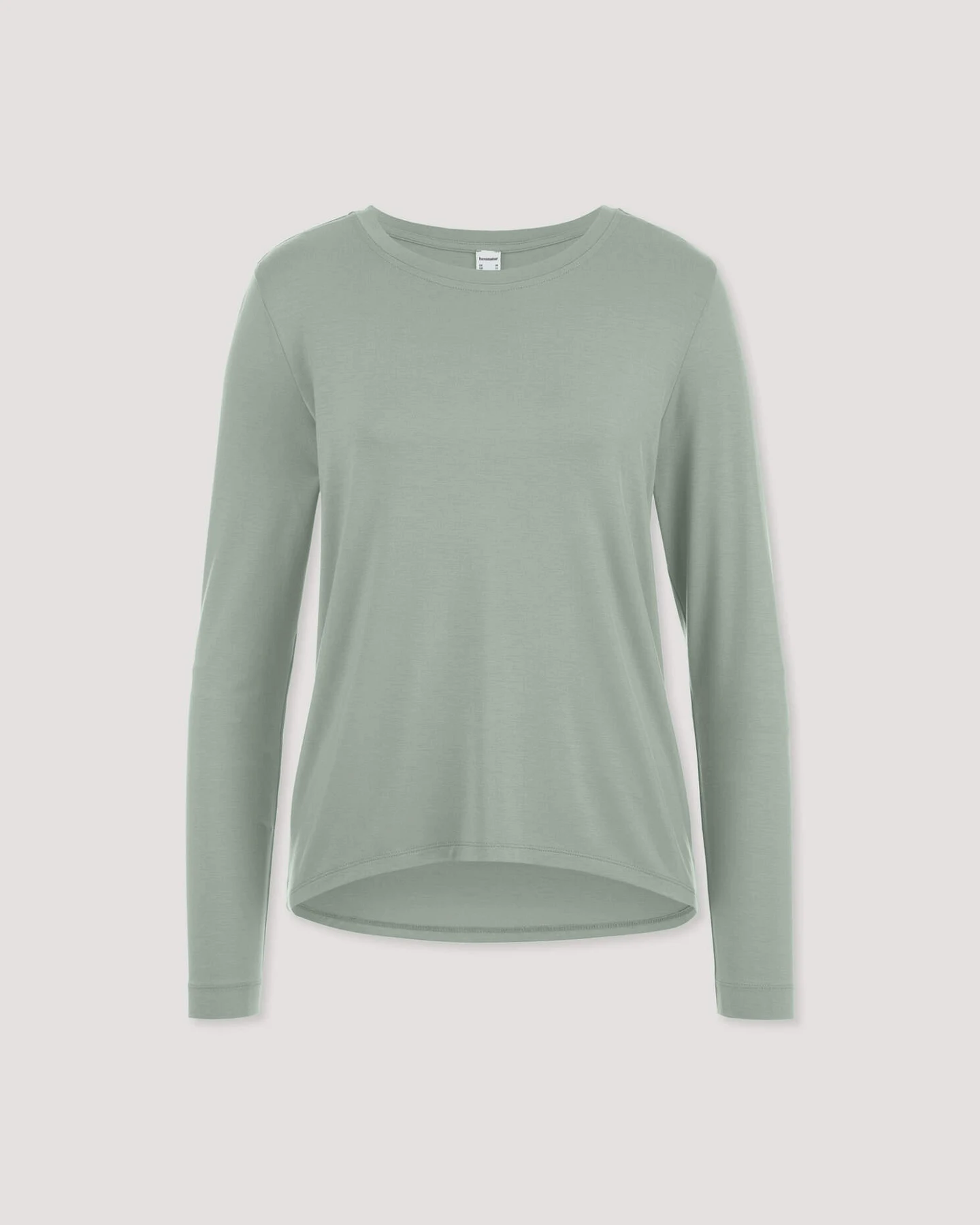 hessnatur Damen Schlaf Longsleeve PURE FLOW aus TENCEL™ Modal - grün - Größe 36 – Ansicht 3