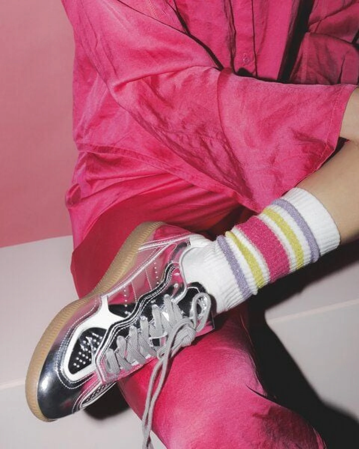 Socken "Ooley Sporty Glitter" aus Biobaumwolle made in Italy – Ansicht 3