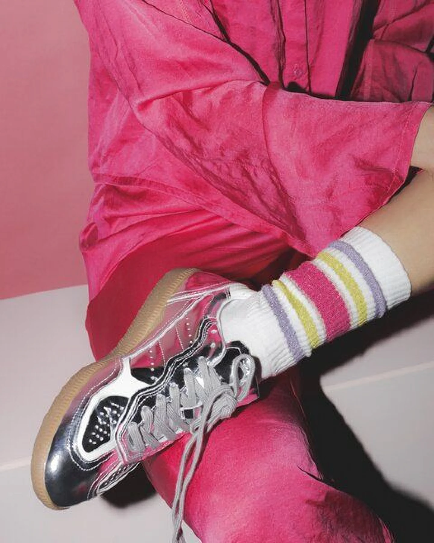 Socken "Ooley Sporty Glitter" aus Biobaumwolle made in Italy – Ansicht 3
