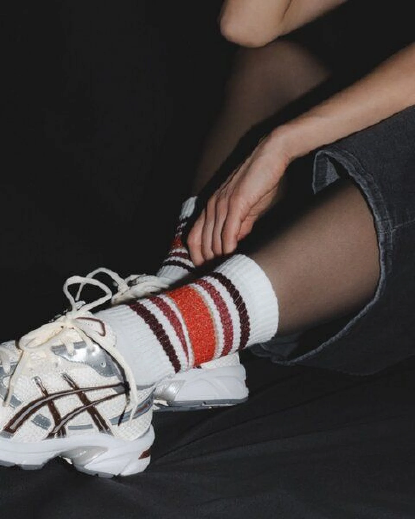 Socken "Ooley Sporty Glitter" aus Biobaumwolle made in Italy – Ansicht 4
