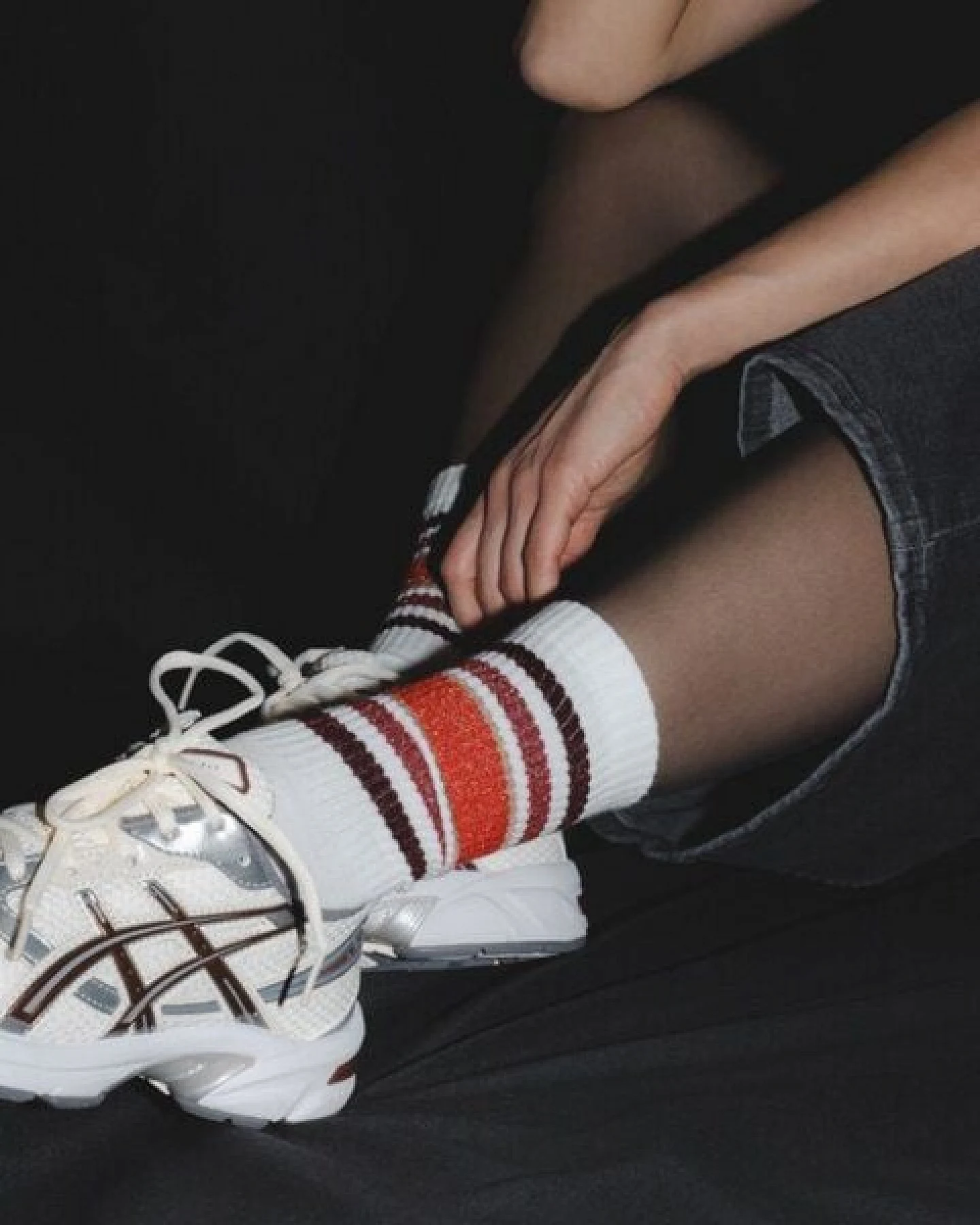 Socken "Ooley Sporty Glitter" aus Biobaumwolle made in Italy – Ansicht 4
