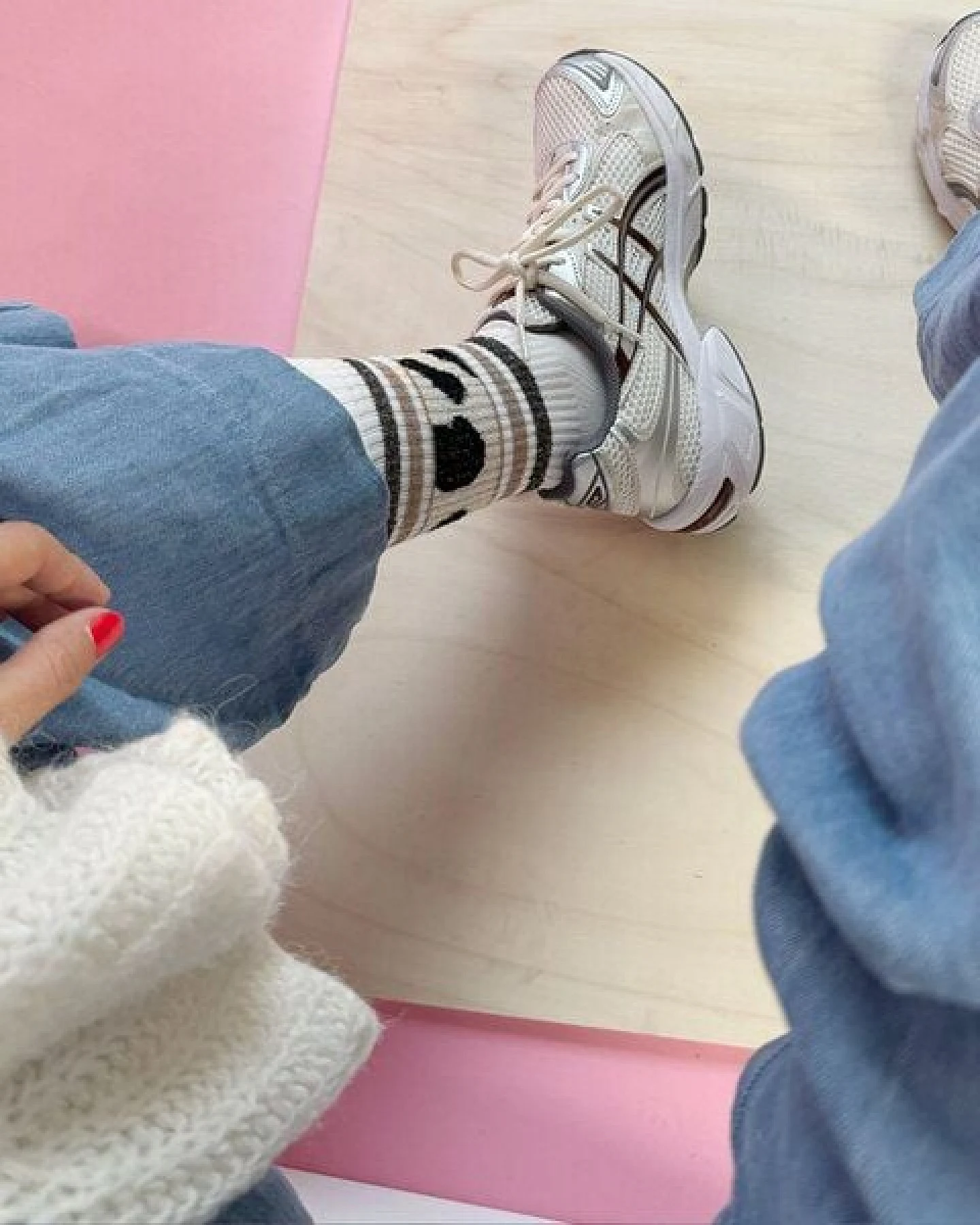 Socken "Ooley Sporty Glitter" aus Biobaumwolle made in Italy – Ansicht 4