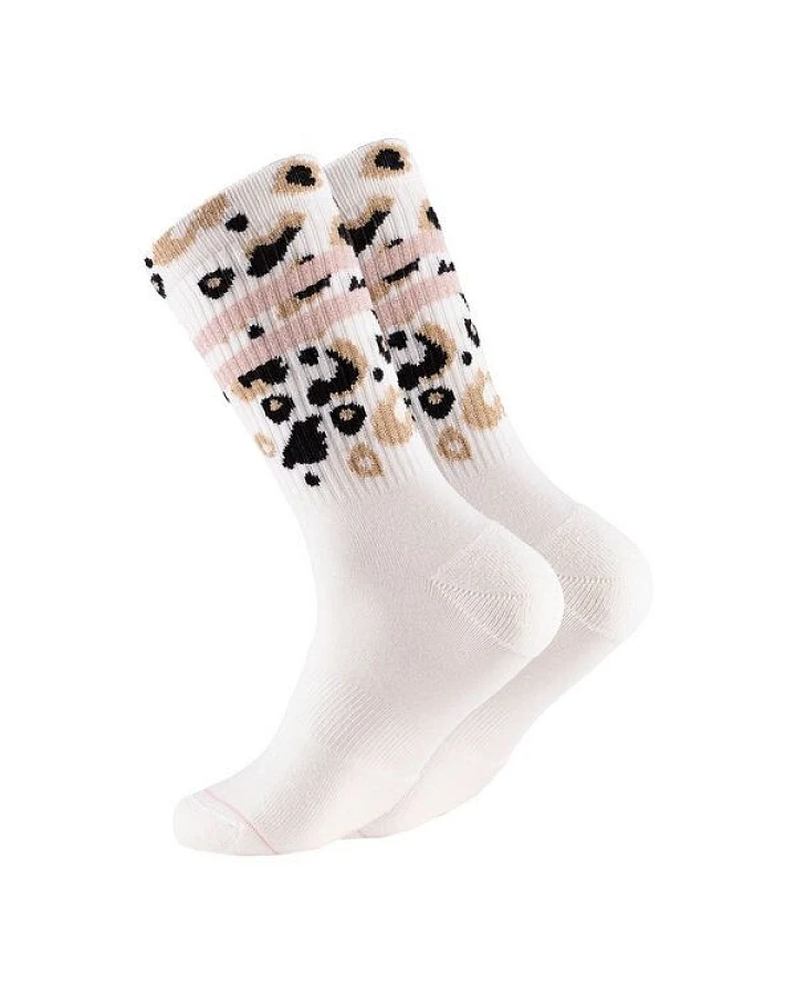 Socken "Ooley Leo allover" aus Biobaumwolle made in Italy