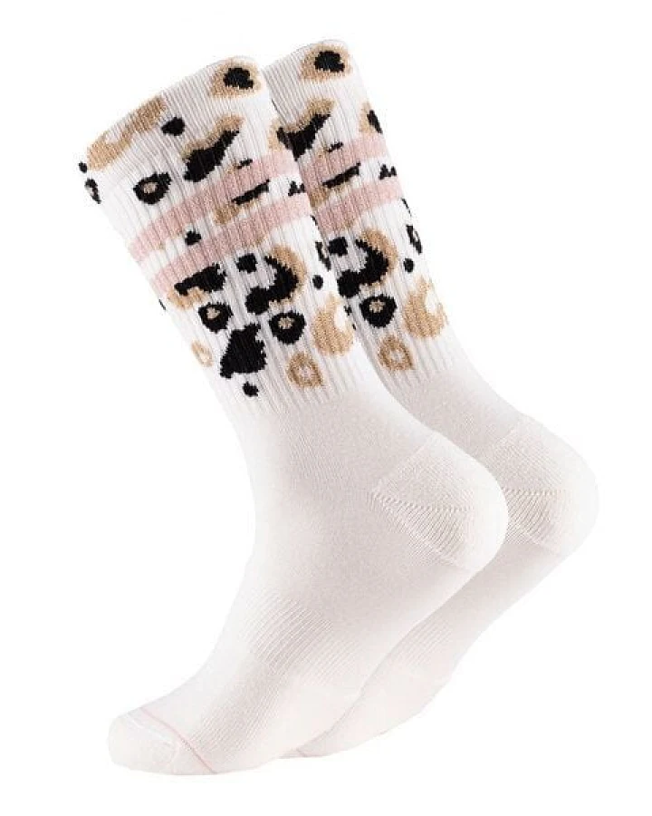 Socken "Ooley Leo allover" aus Biobaumwolle made in Italy