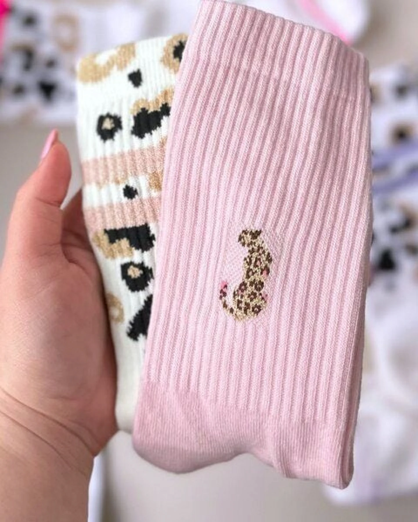 Socken "Ooley Icon Leo" aus Biobaumwolle made in Italy – Ansicht 2