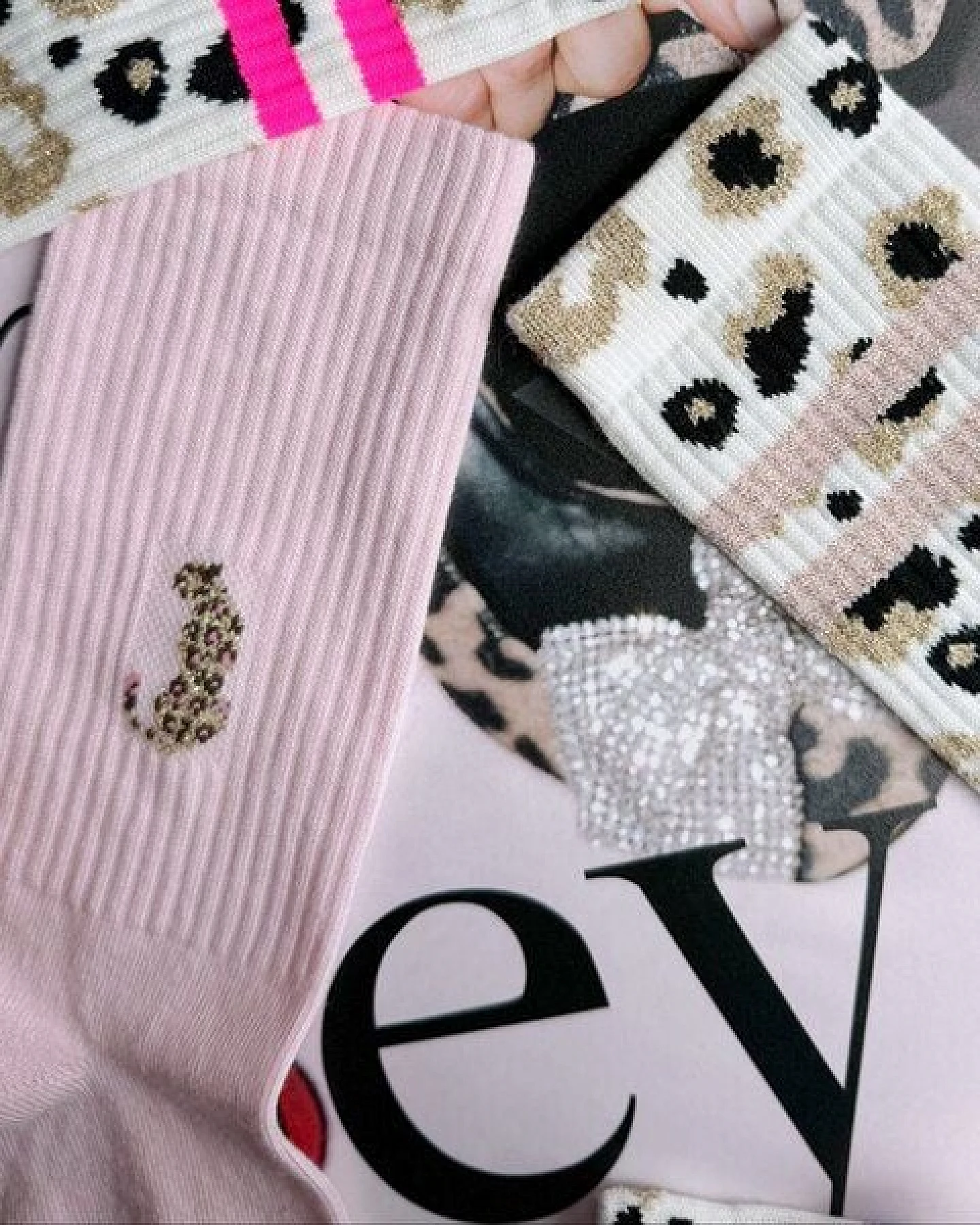 Socken "Ooley Icon Leo" aus Biobaumwolle made in Italy – Ansicht 4