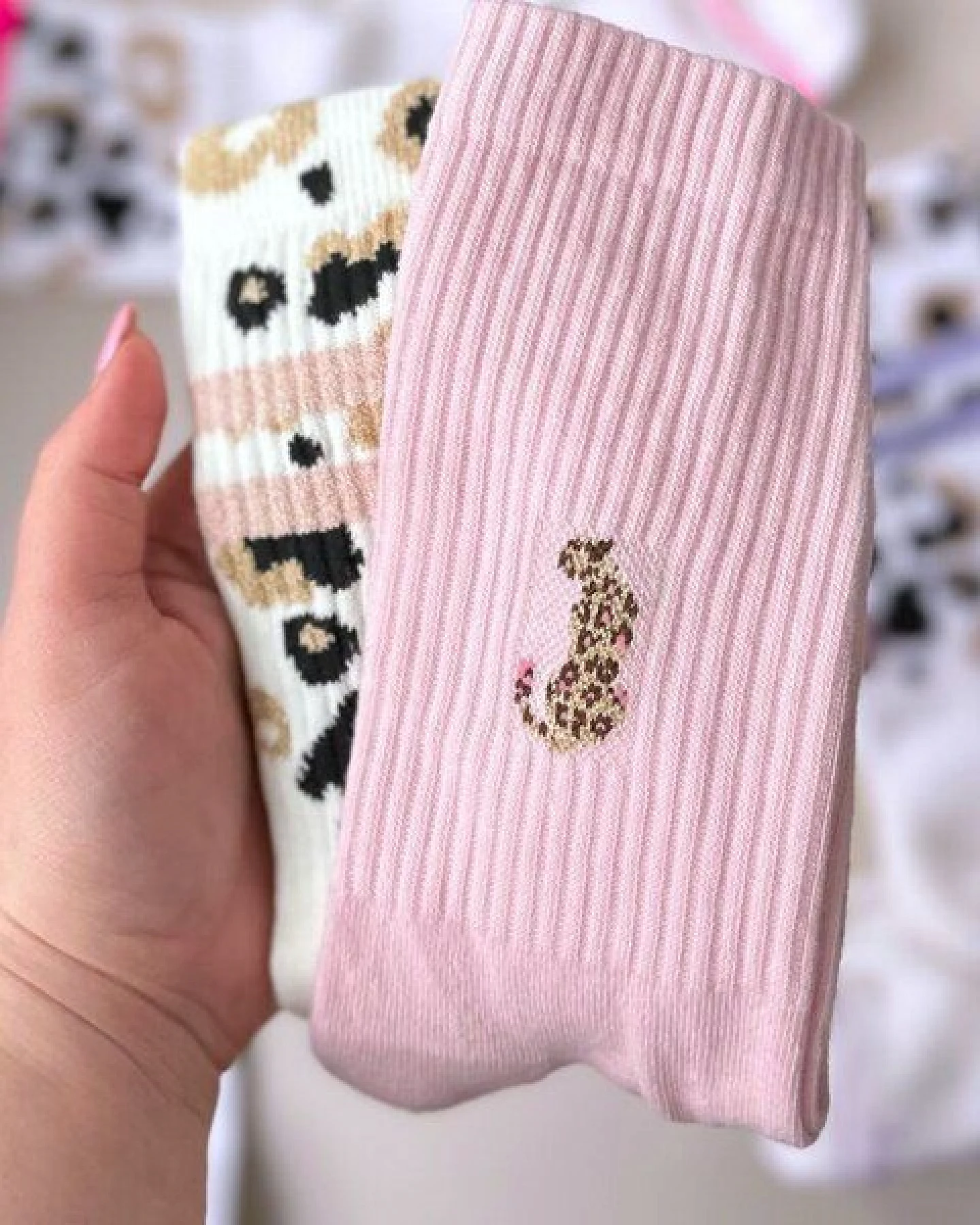 Socken "Ooley Icon Leo" aus Biobaumwolle made in Italy – Ansicht 2