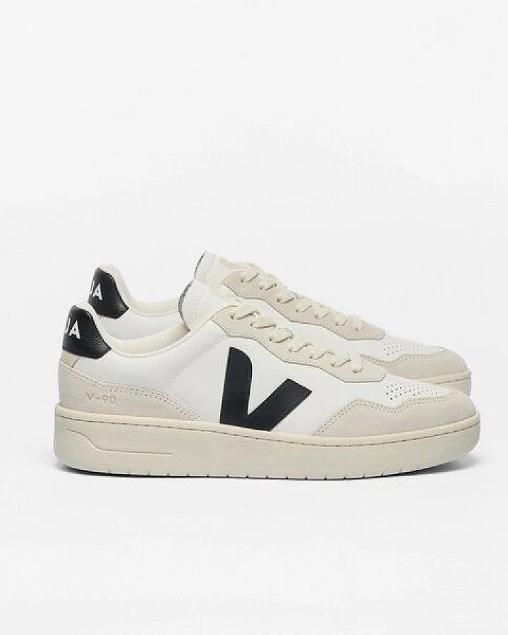 Veja V-90 Leather - White Black (Herren)
