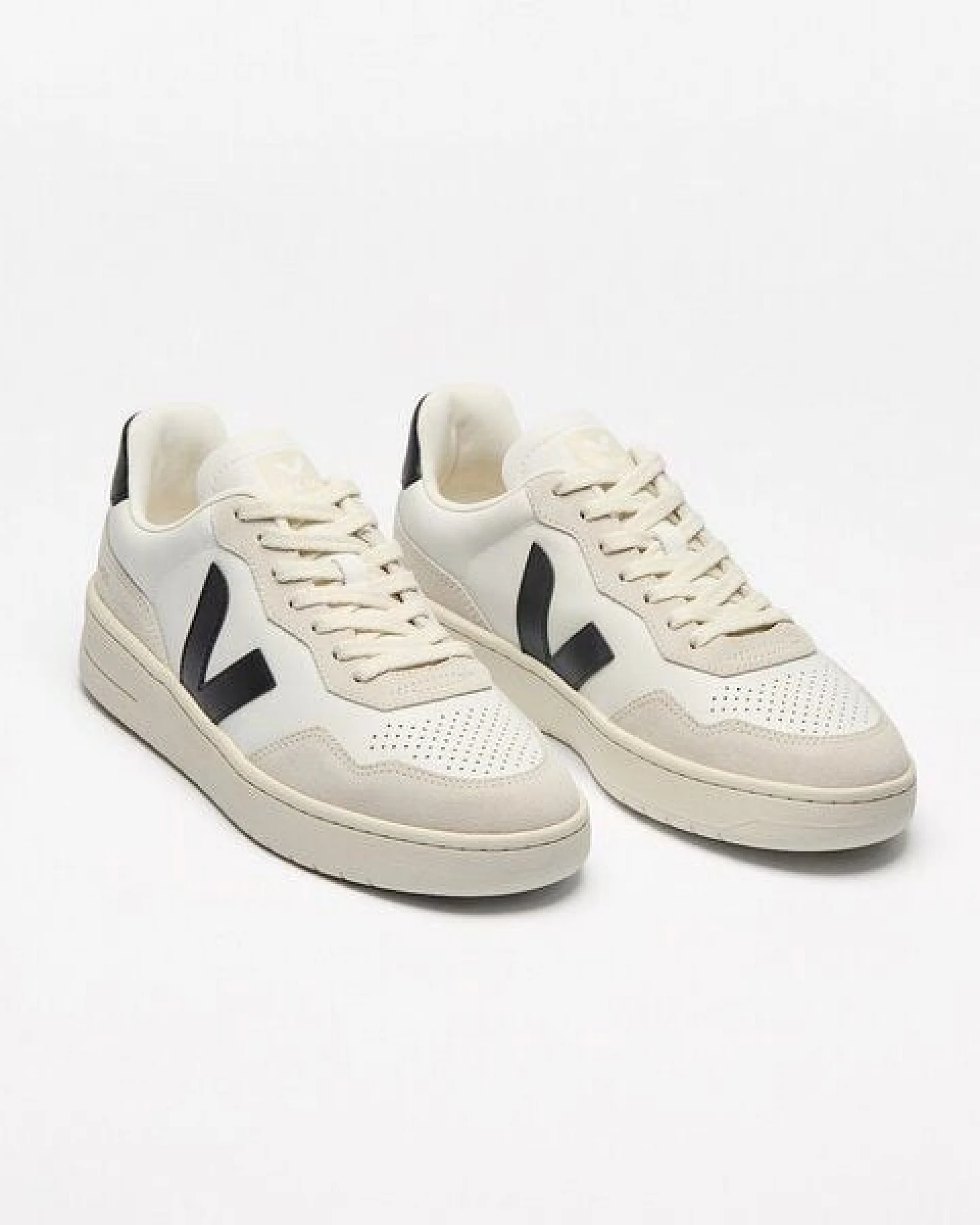 Veja V-90 Leather - White Black (Herren) – Ansicht 2