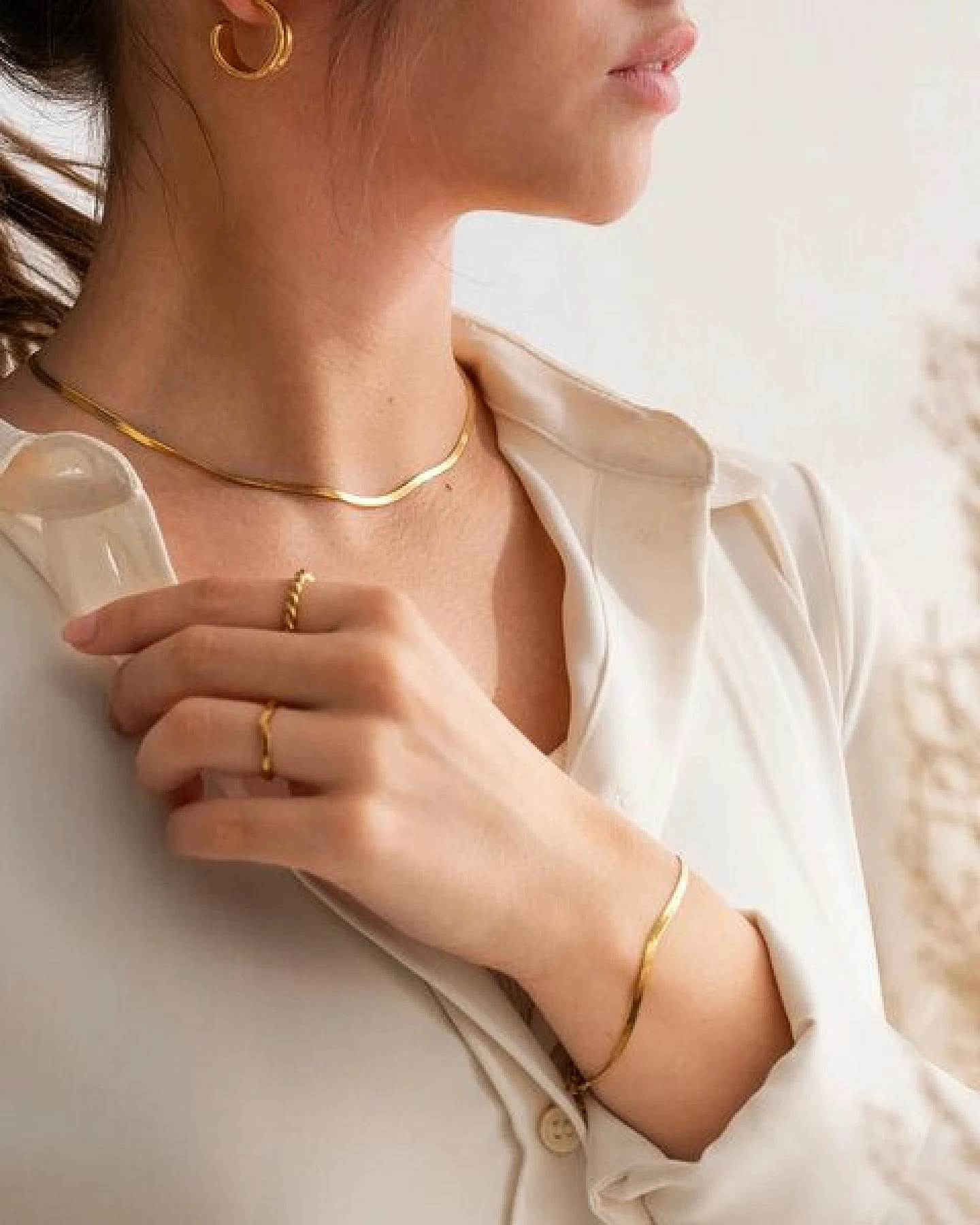 Woodcessories Goldarmband Audre mit 18 Karat Vergoldung – Ansicht 4
