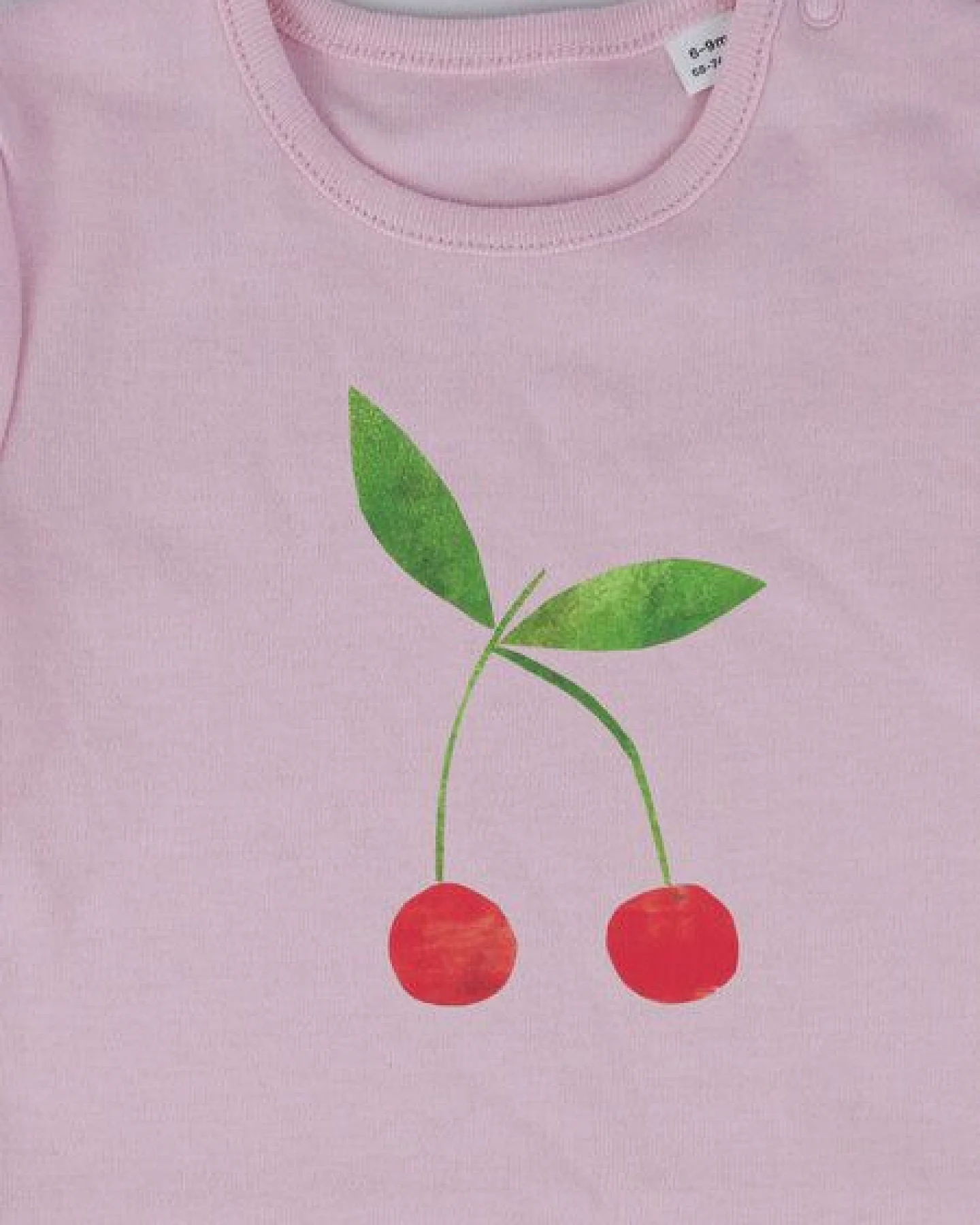 MELAdi Kinder Baby - Body aus Biobaumwolle - Kirsche auf Rosa – Ansicht 3