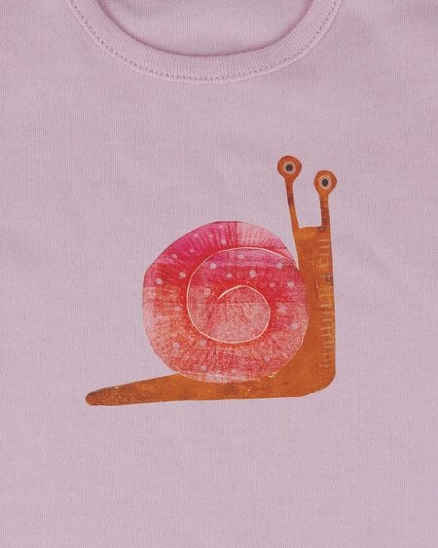 Meladi Kinder Baby-Body aus Biobaumwolle - Schnecke auf Rosa – Ansicht 3