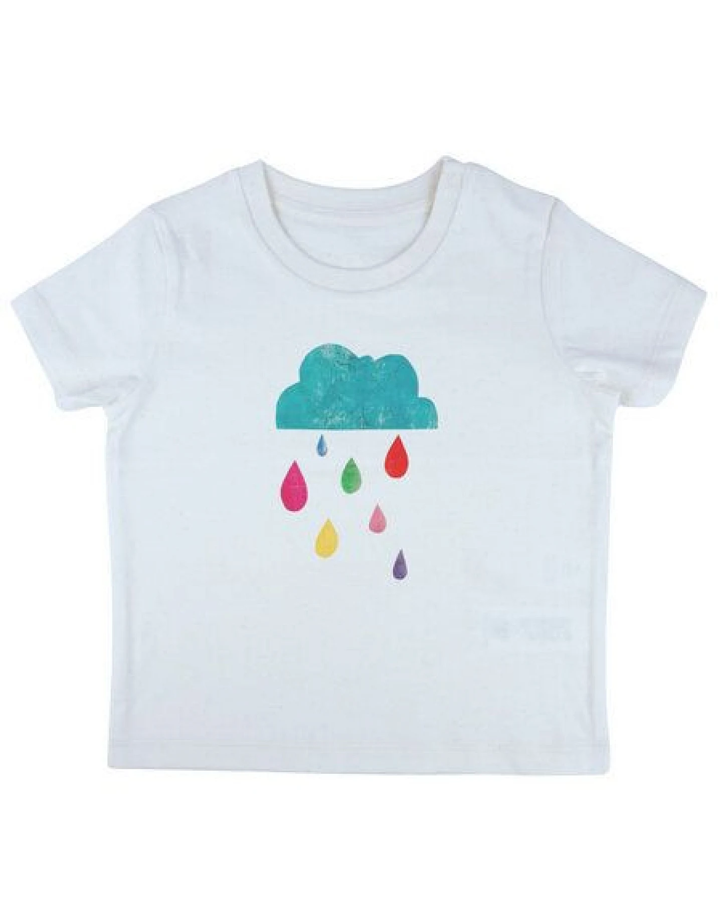 MELAdi Kinder Baby - Shirt aus Biobaumwolle - Regenwolke auf Natural Raw – Ansicht 2