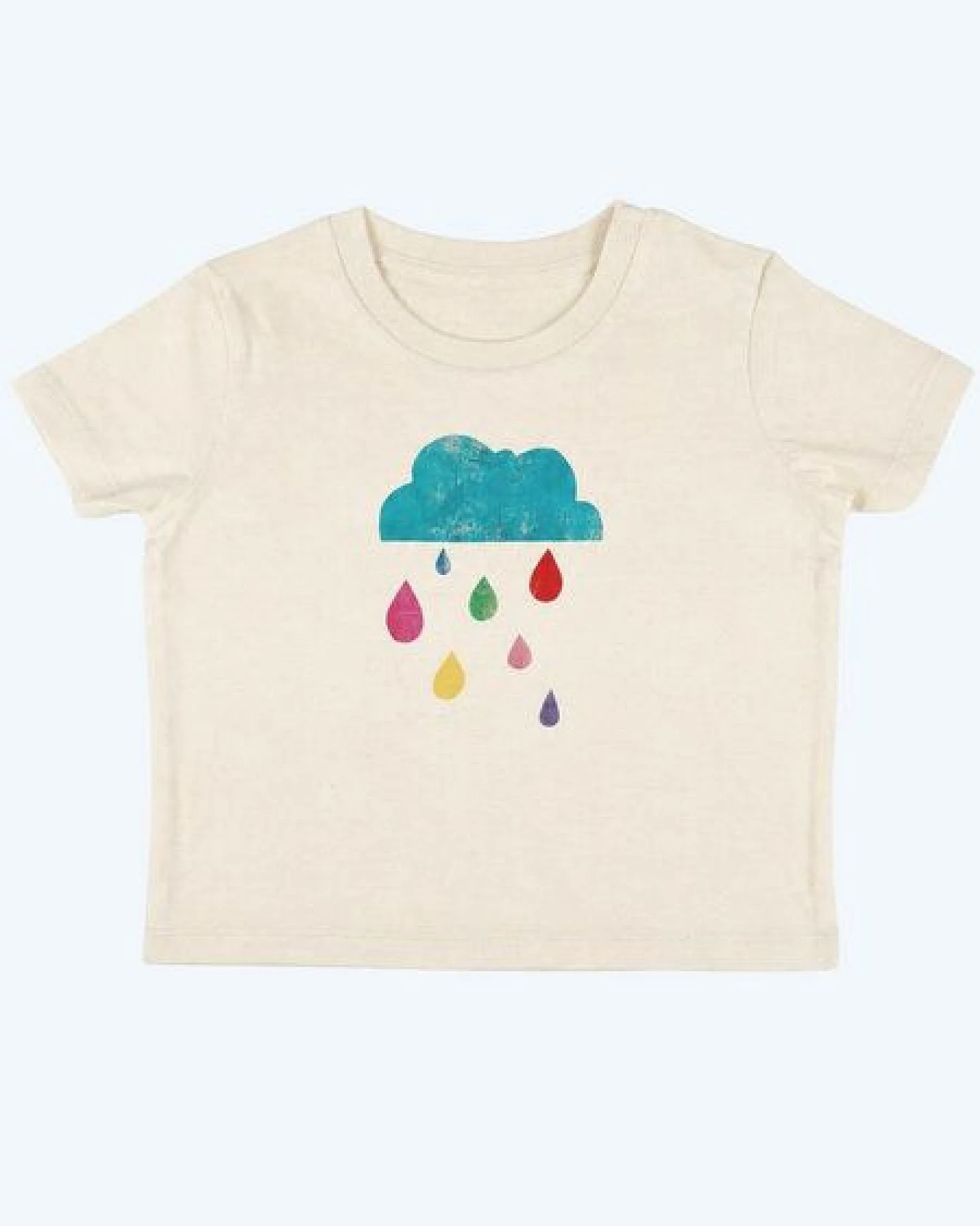 MELAdi Kinder Baby - Shirt aus Biobaumwolle - Regenwolke auf Natural Raw – Ansicht 2