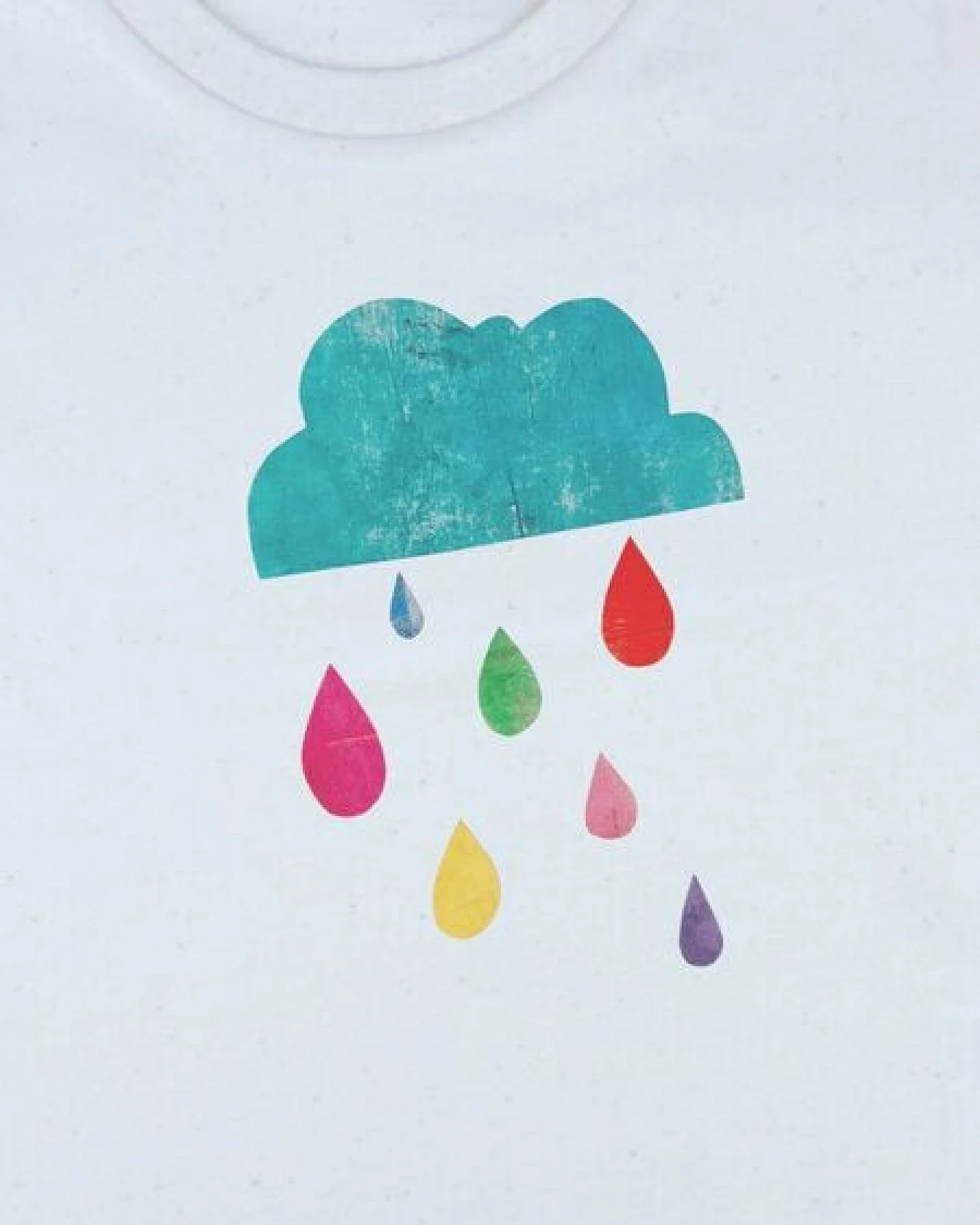 MELAdi Kinder Baby - Shirt aus Biobaumwolle - Regenwolke auf Natural Raw – Ansicht 3