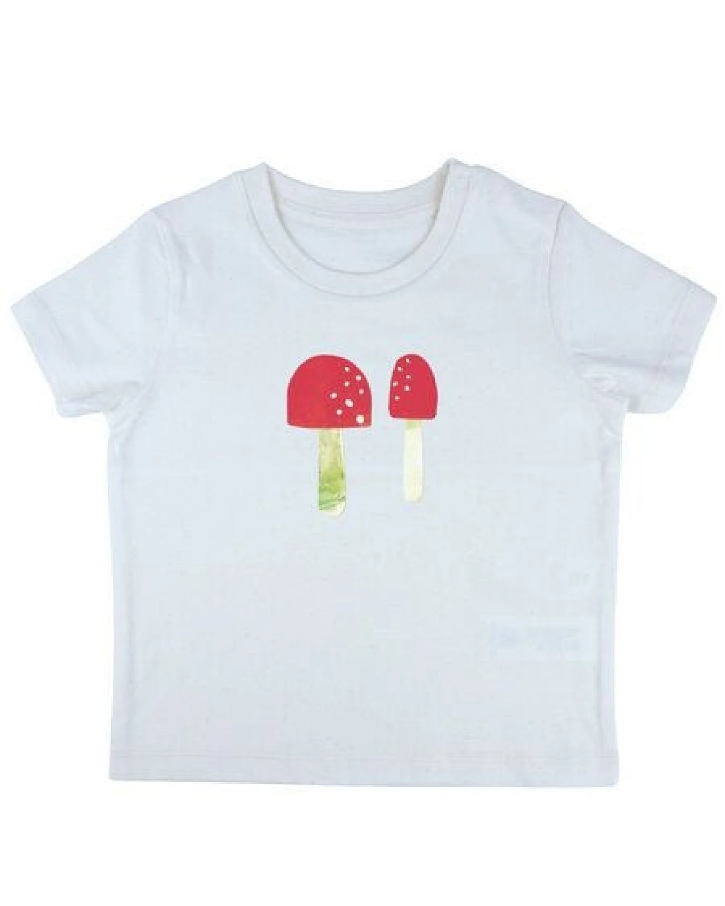 MELAdi Kinder Baby - Shirt aus Biobaumwolle - Pilze auf Natural Raw – Ansicht 2
