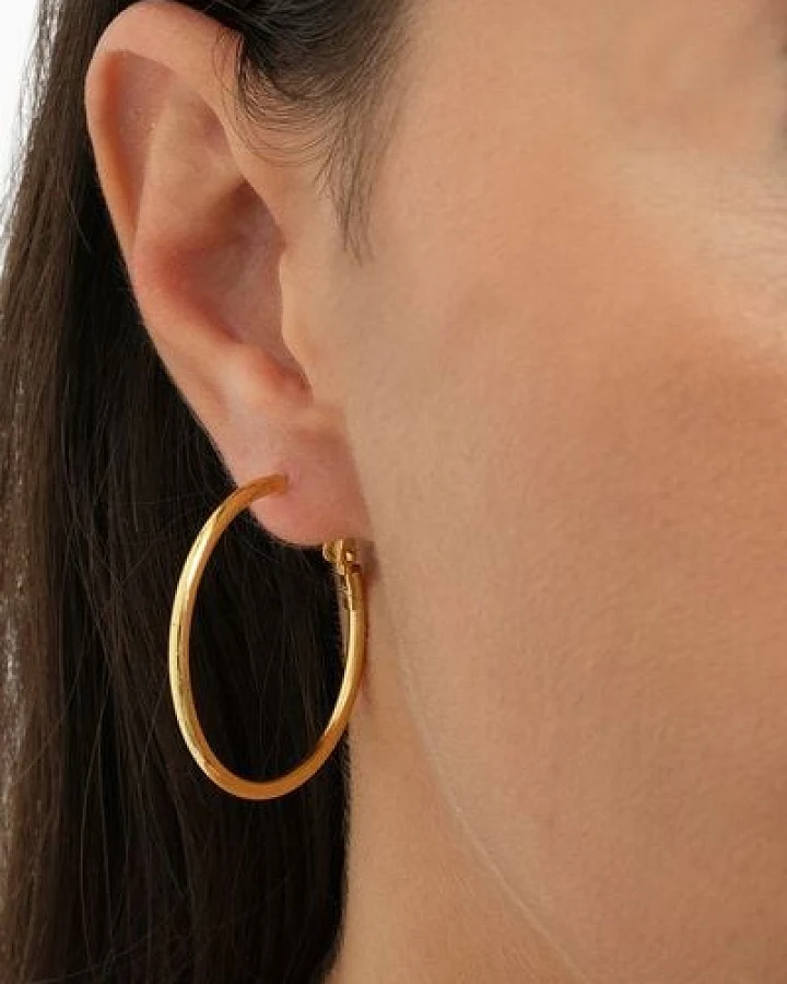 noca Klassische 14K Vergoldete Creolen für Damen